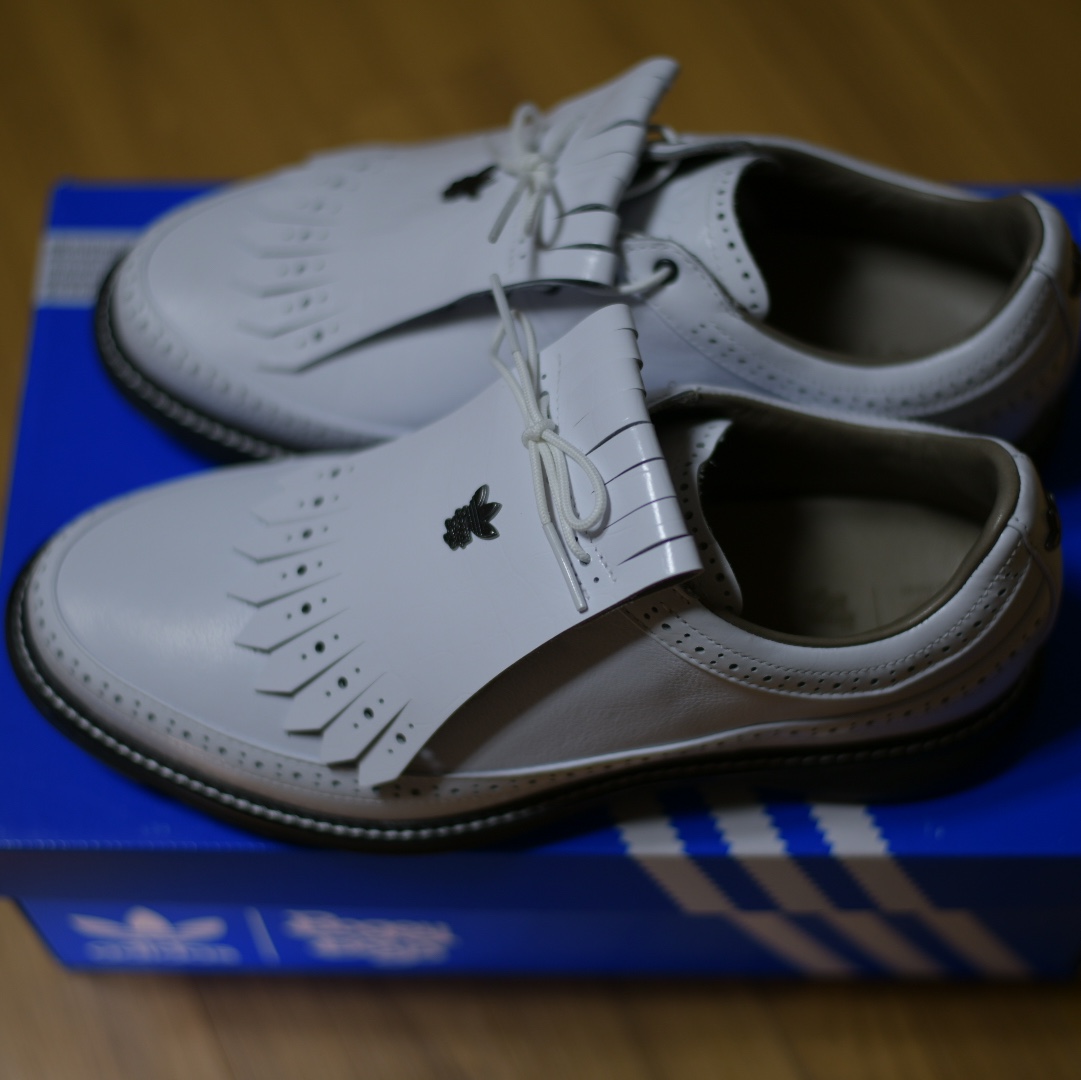 Adidas x Bogey Boys MC80 Spikeless Cloud White Dark Silver Metallic 착용 스타일 - 4