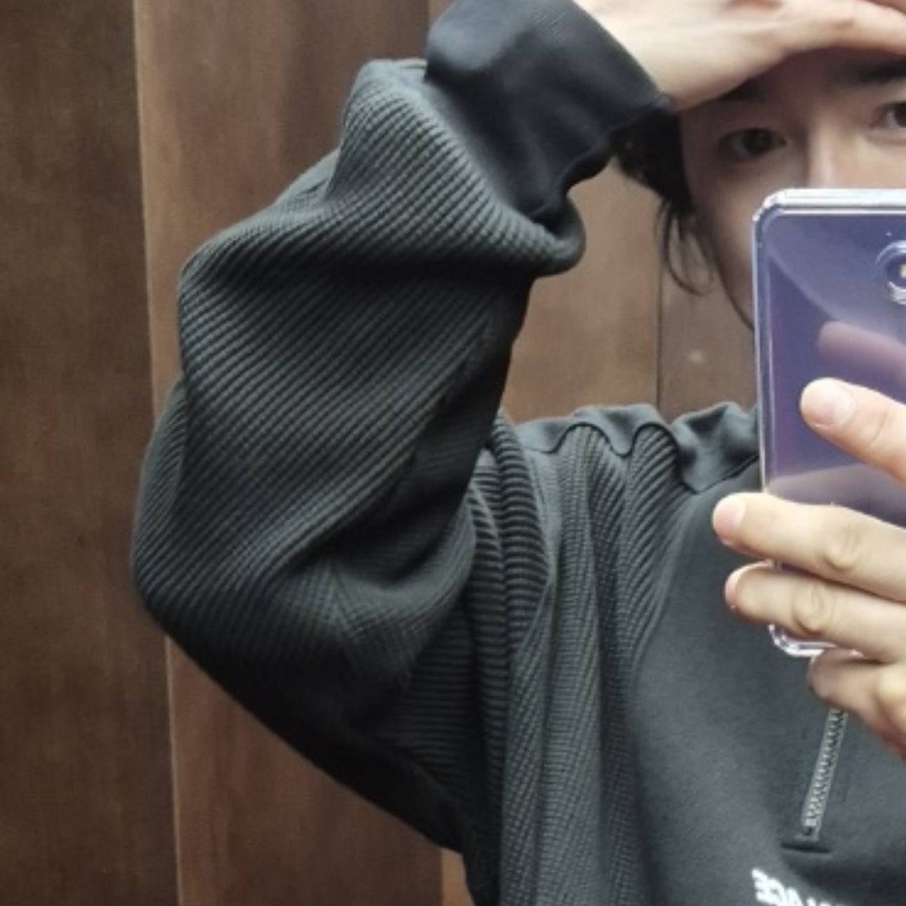 Palace Waffle On 1/4 Zip Black - 24SS, Gentle Monster Oaa C1 Translucent 착용 스타일 - 2