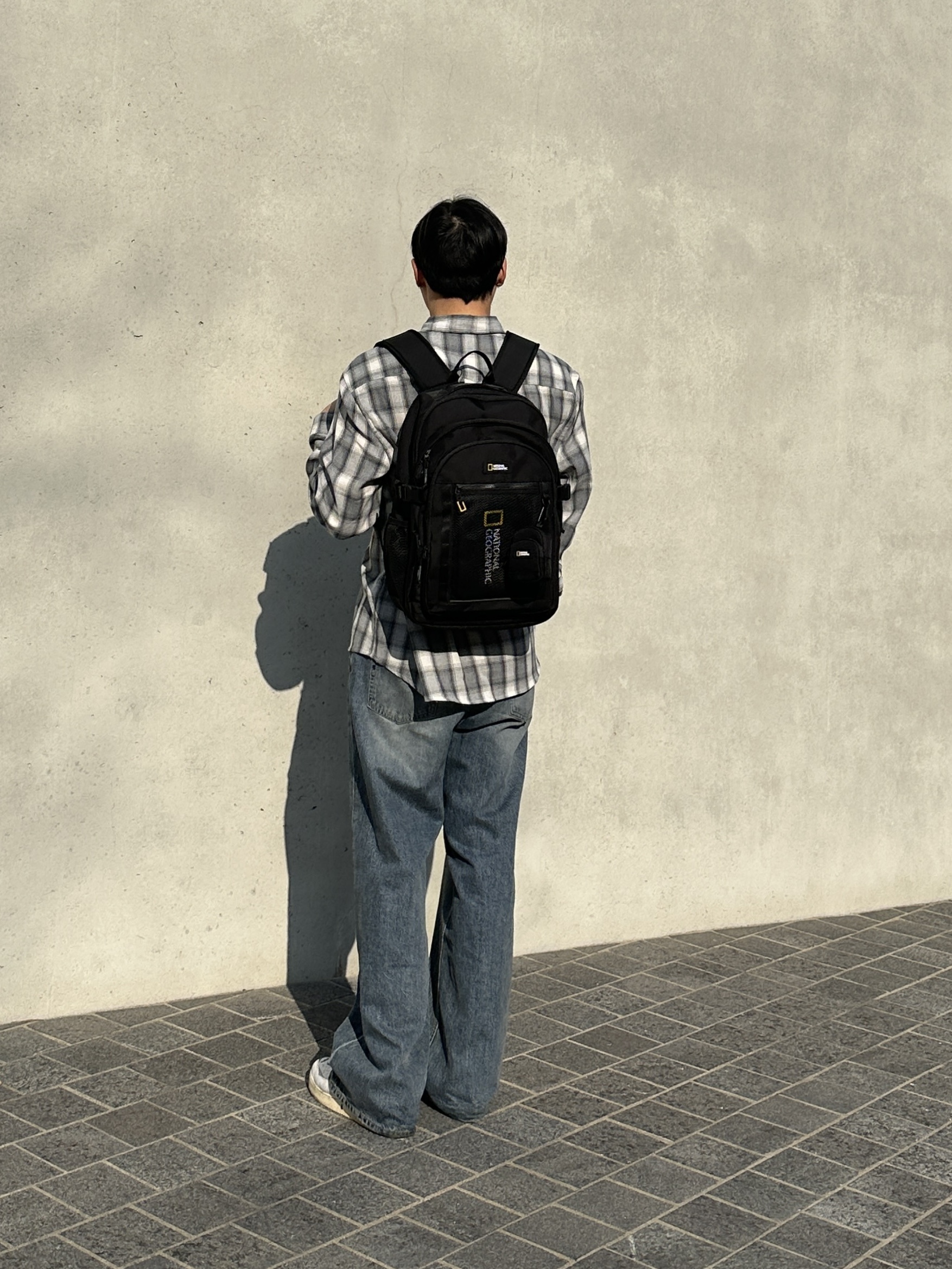 Millo Archive Ombre Check Shirts Smoke Gray 착용 스타일 - 3