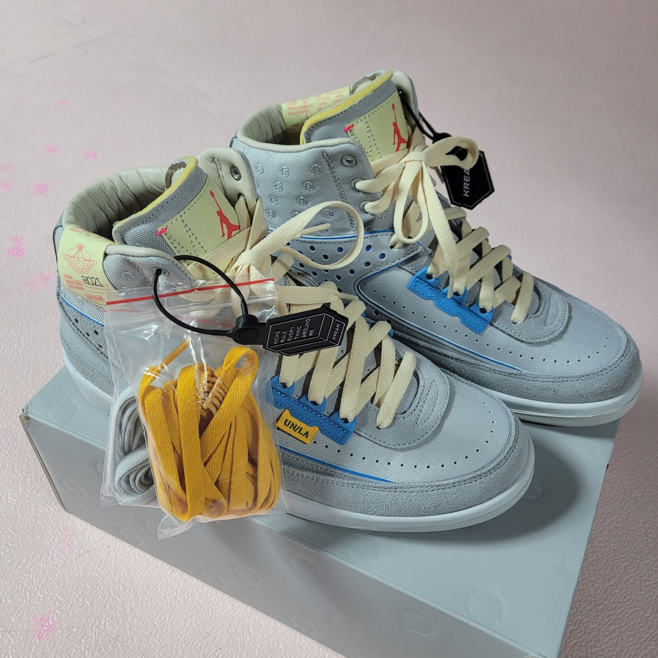 Jordan 2 x Union Retro SP Grey Fog 착용 스타일 - 2