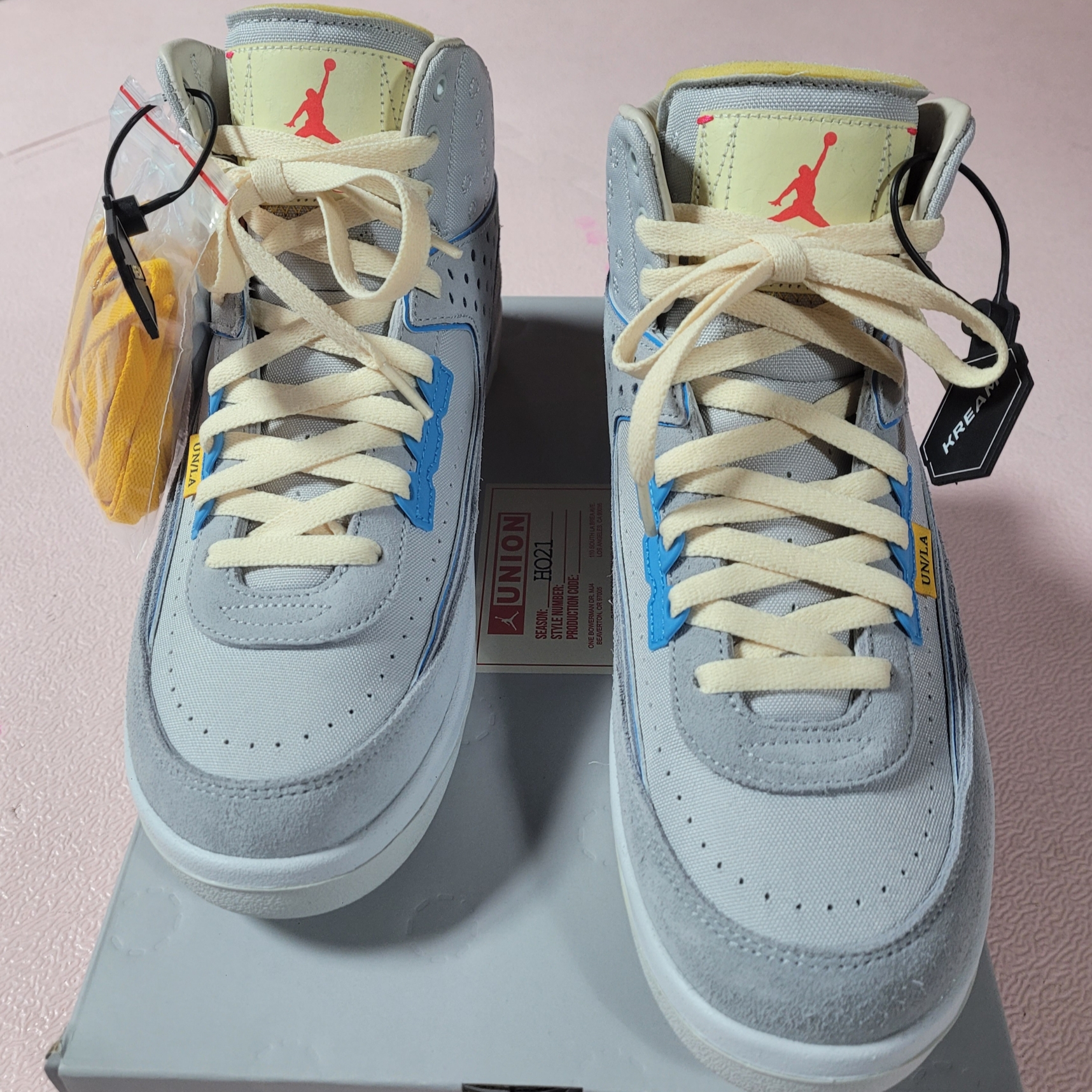Jordan 2 x Union Retro SP Grey Fog 착용 스타일 - 4