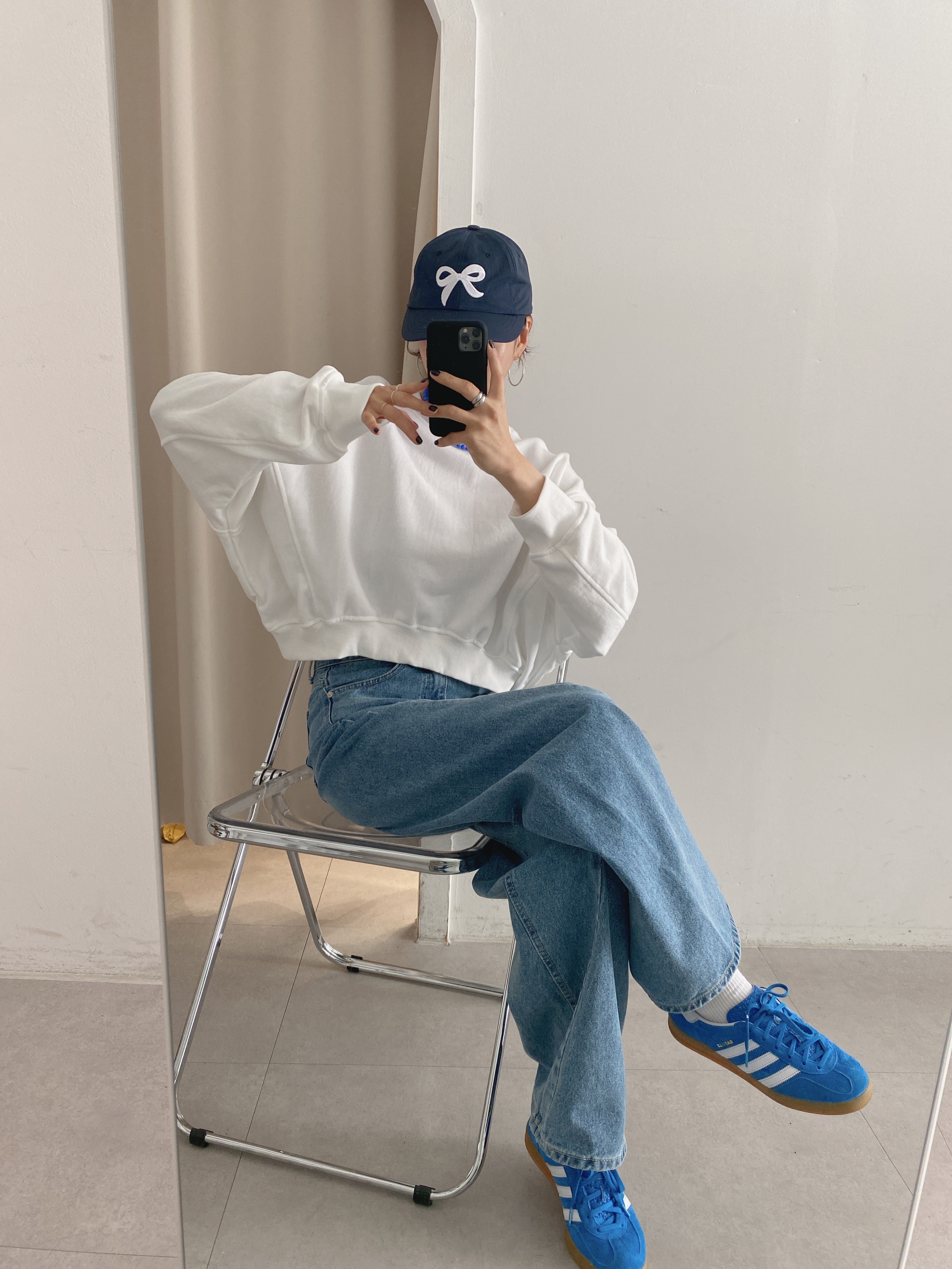 Adidas Gazelle Indoor Blue Bird 착용 스타일 - 1