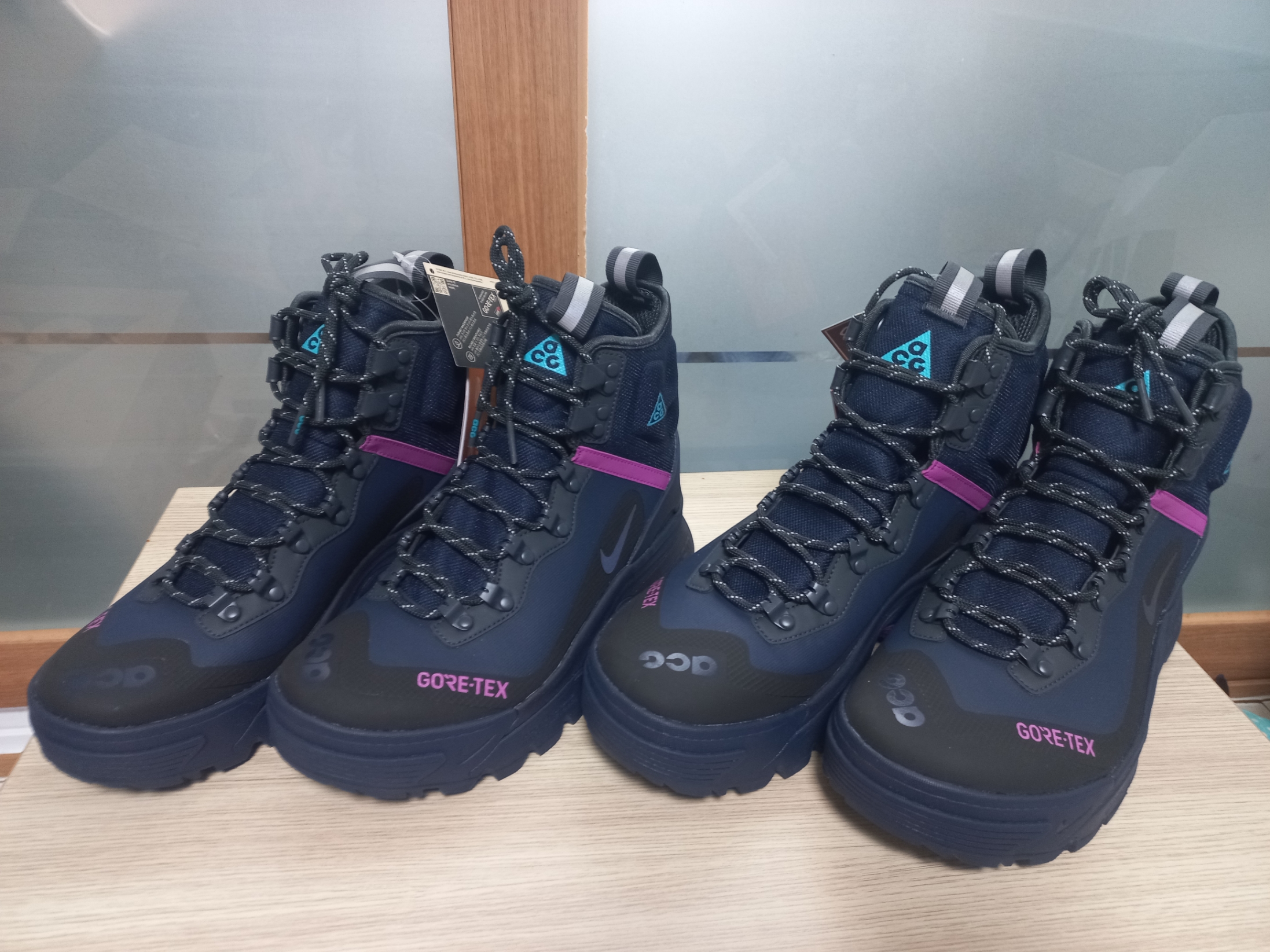 Nike ACG Air Zoom Gaiadome Gore-Tex Obsidian Teal Nebula 착용 스타일