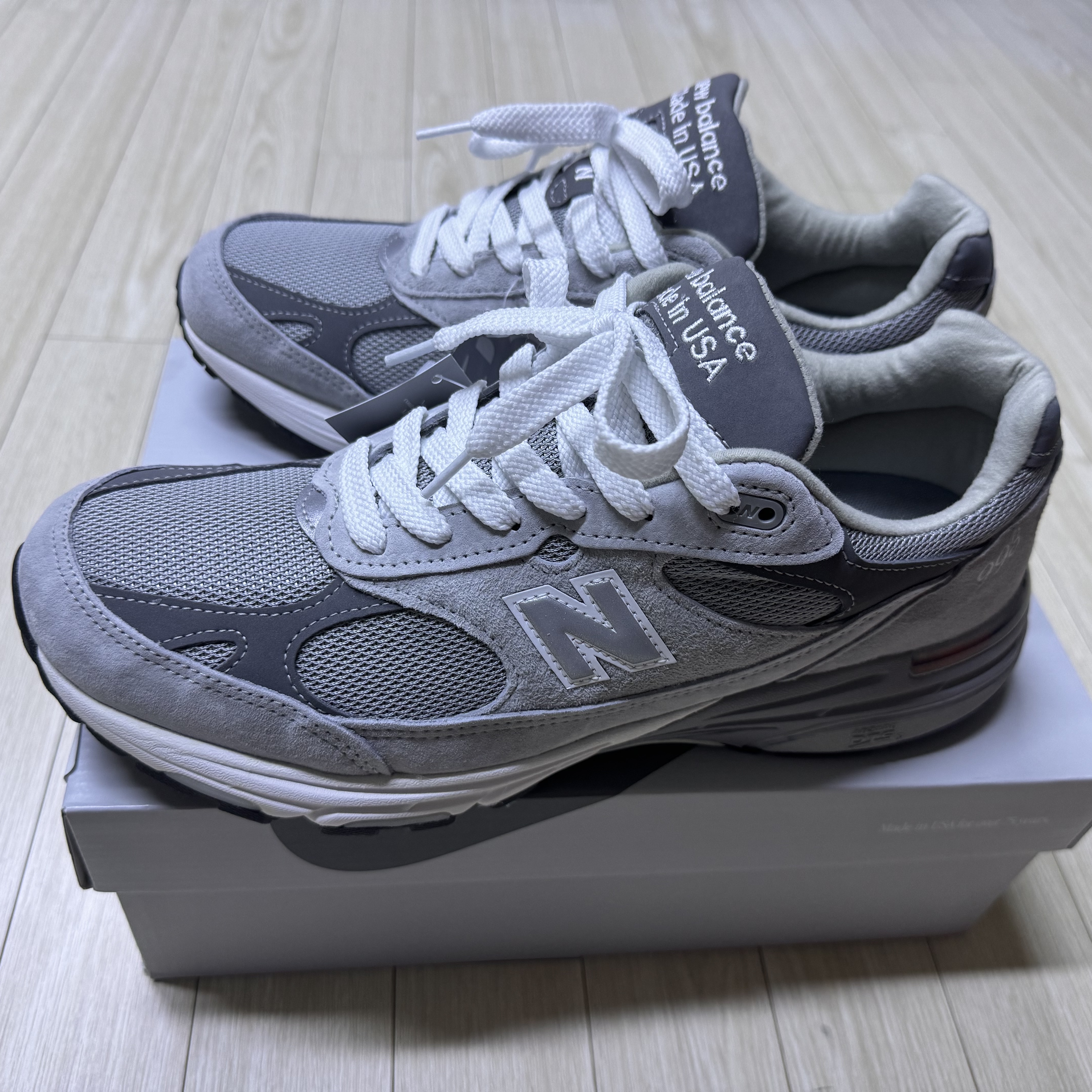 New Balance 993 Made in USA Grey - D Standard 착용 스타일 - 1