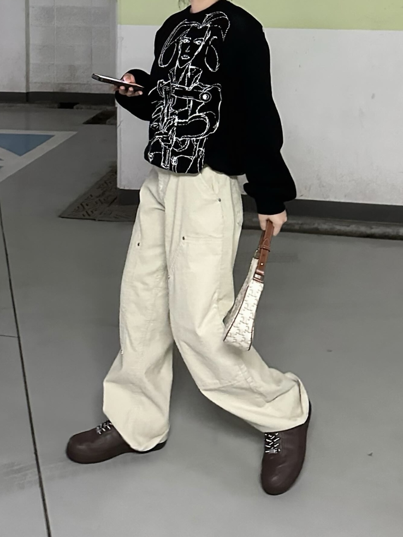 Nike x Supreme Air Force 1 Low Baroque Brown, Supreme x Aeon Flux Sweater Cyan - 22SS 착용 스타일 - 1