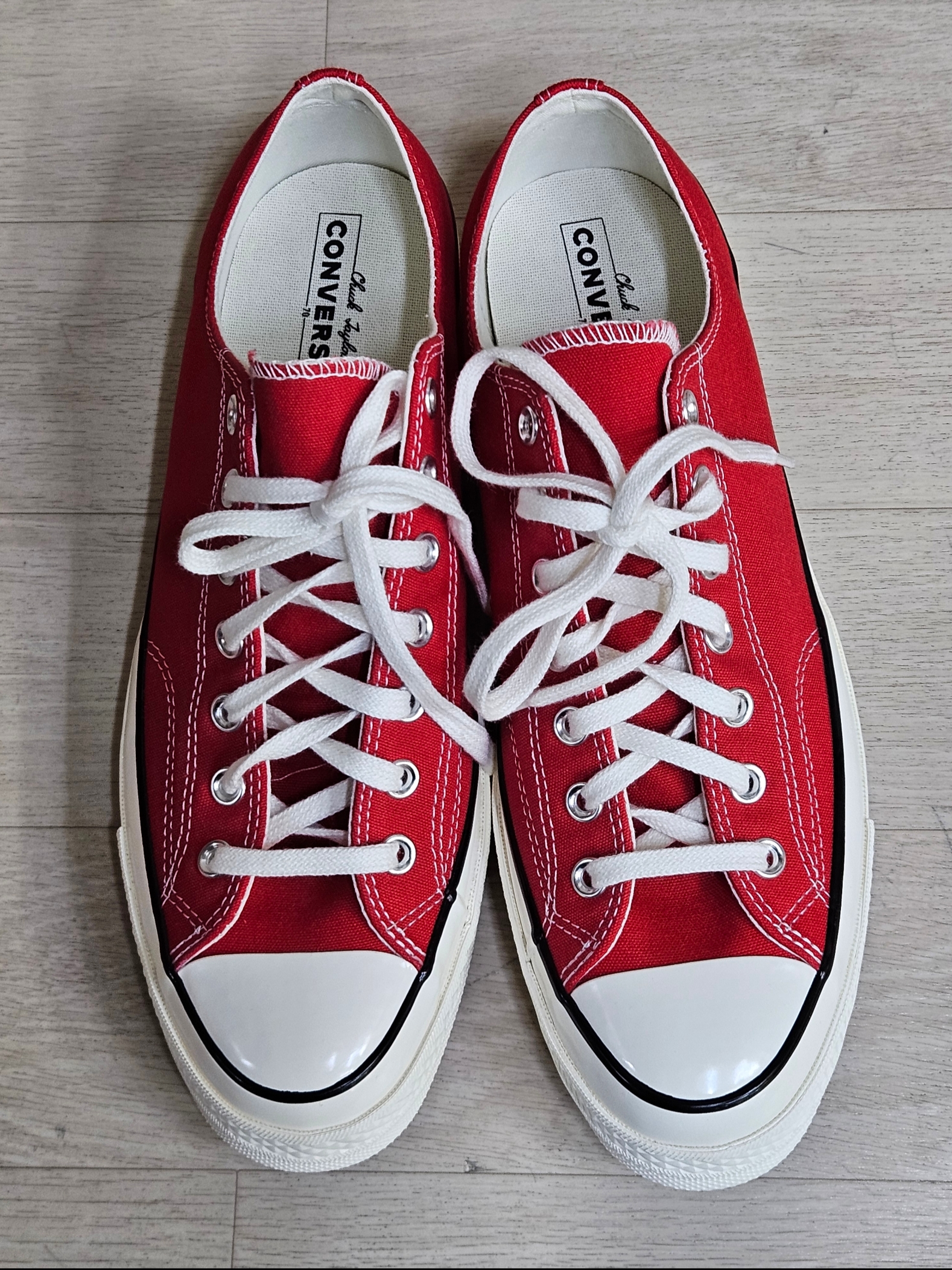 Converse Chuck 70 Ox Vintage Canvas Enamel Red 착용 스타일