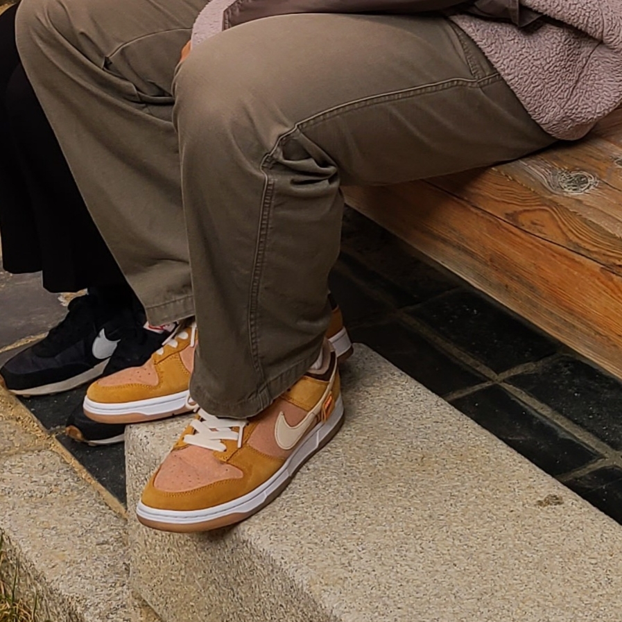 Nike Dunk Low SE Praline Desert Ochre 착용 스타일