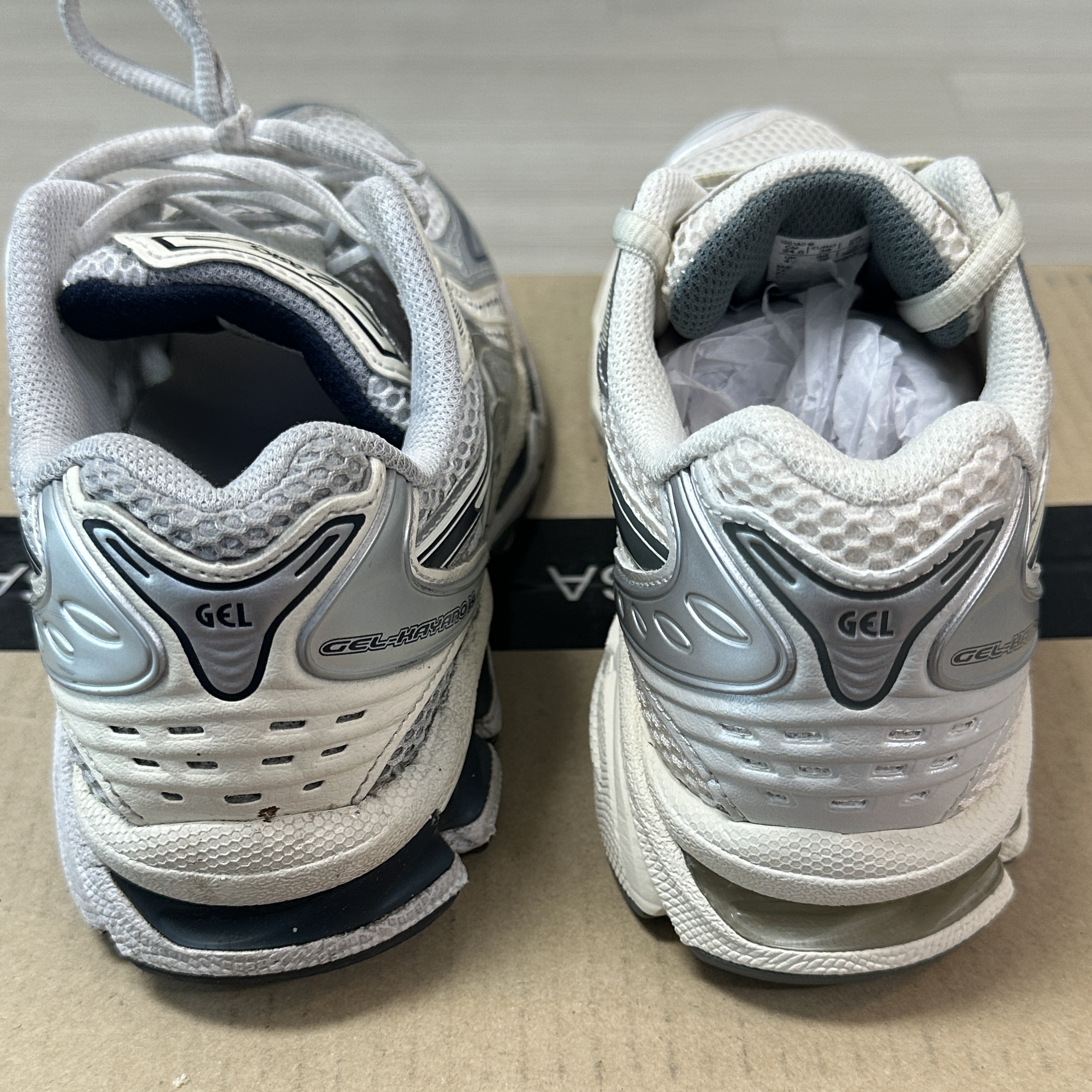 (W) Asics Gel-Kayano 14 White Midnight, Asics Gel-Kayano 14 Birch Dark Pewter 착용 스타일 - 4