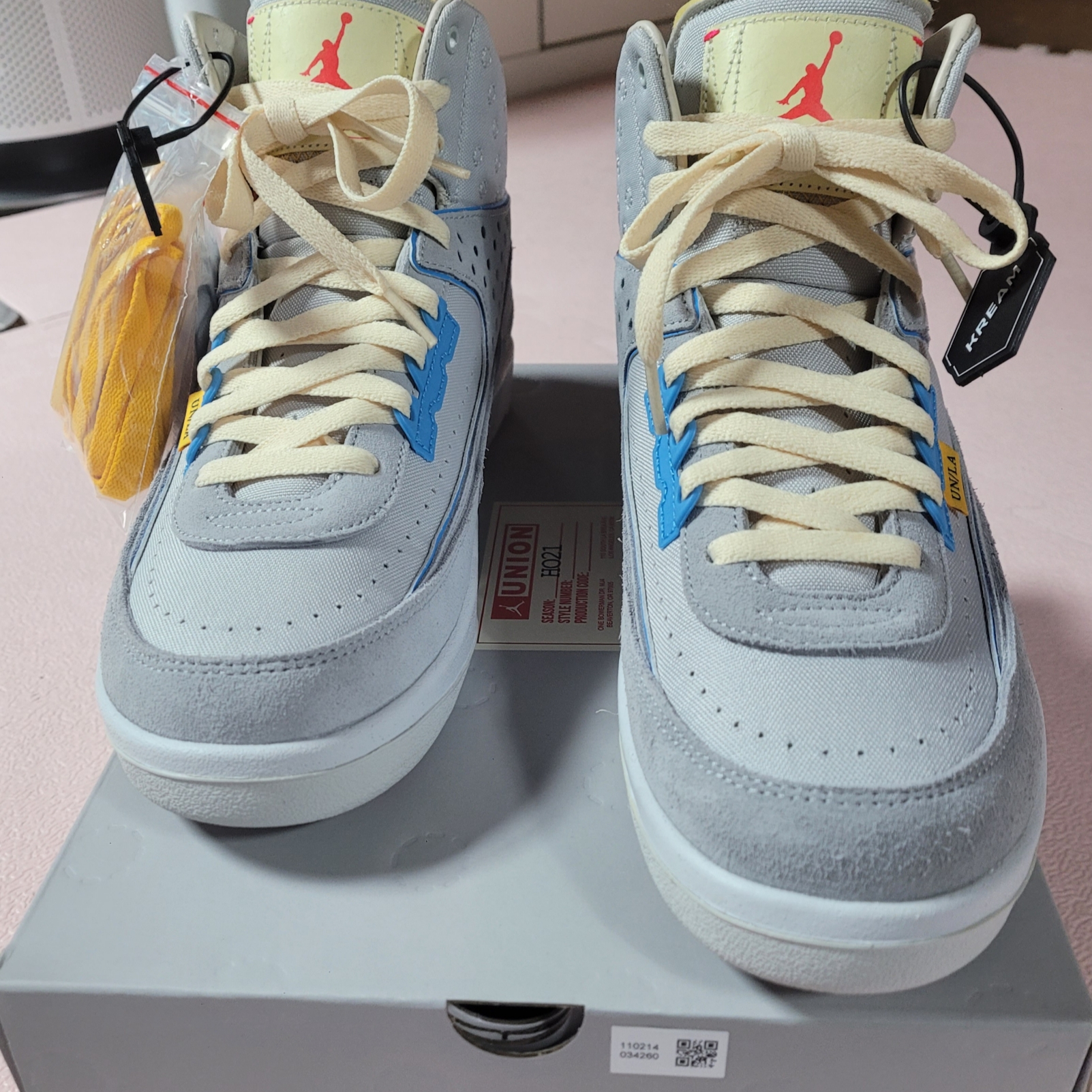 Jordan 2 x Union Retro SP Grey Fog 착용 스타일 - 3