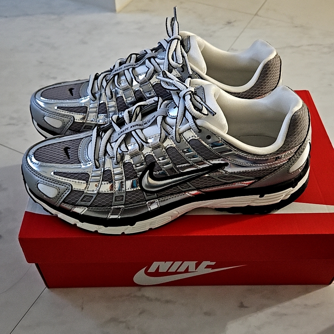 Nike P-6000 Metallic Silver 착용 스타일 - 1