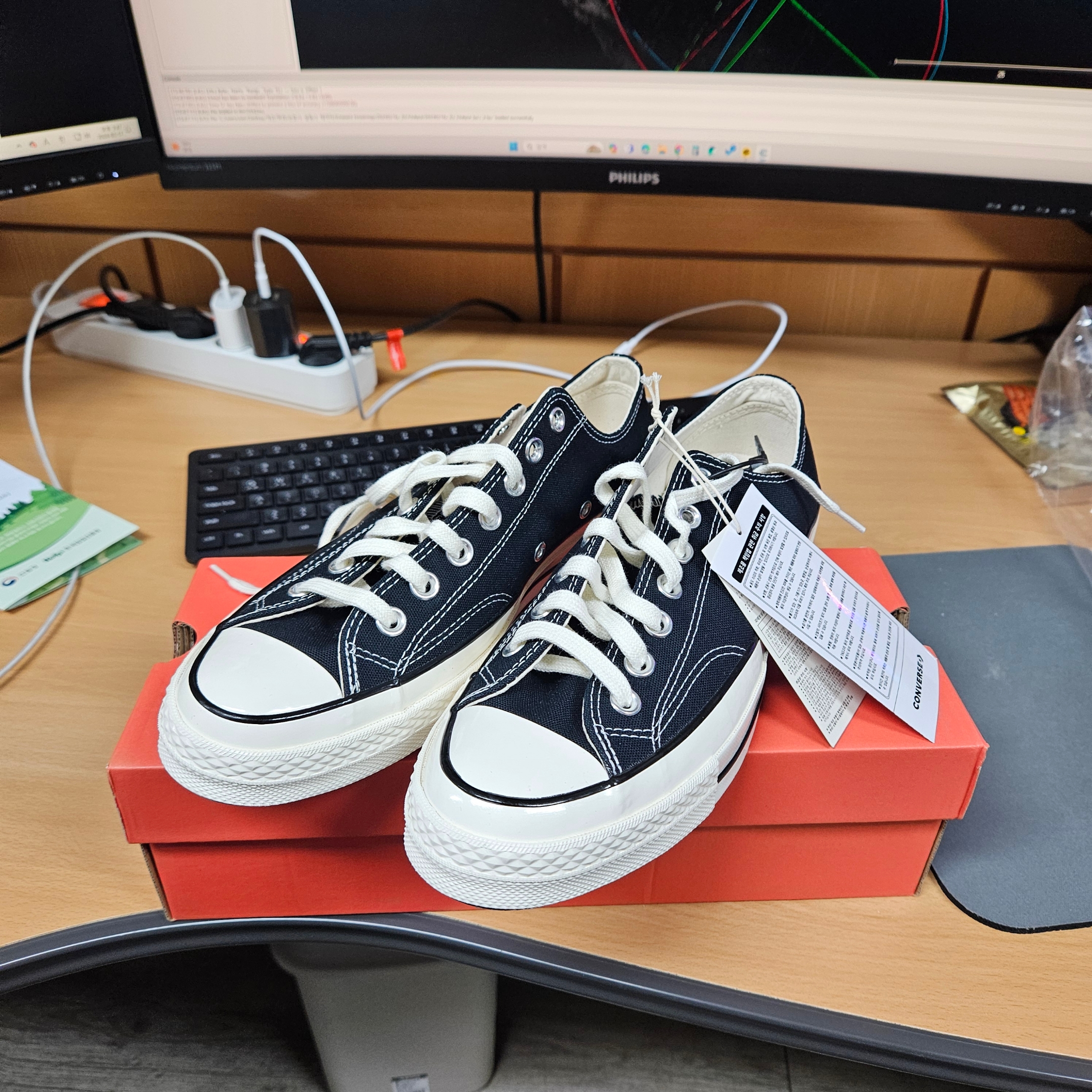 Converse Chuck 70 Ox Black - Standard 착용 스타일