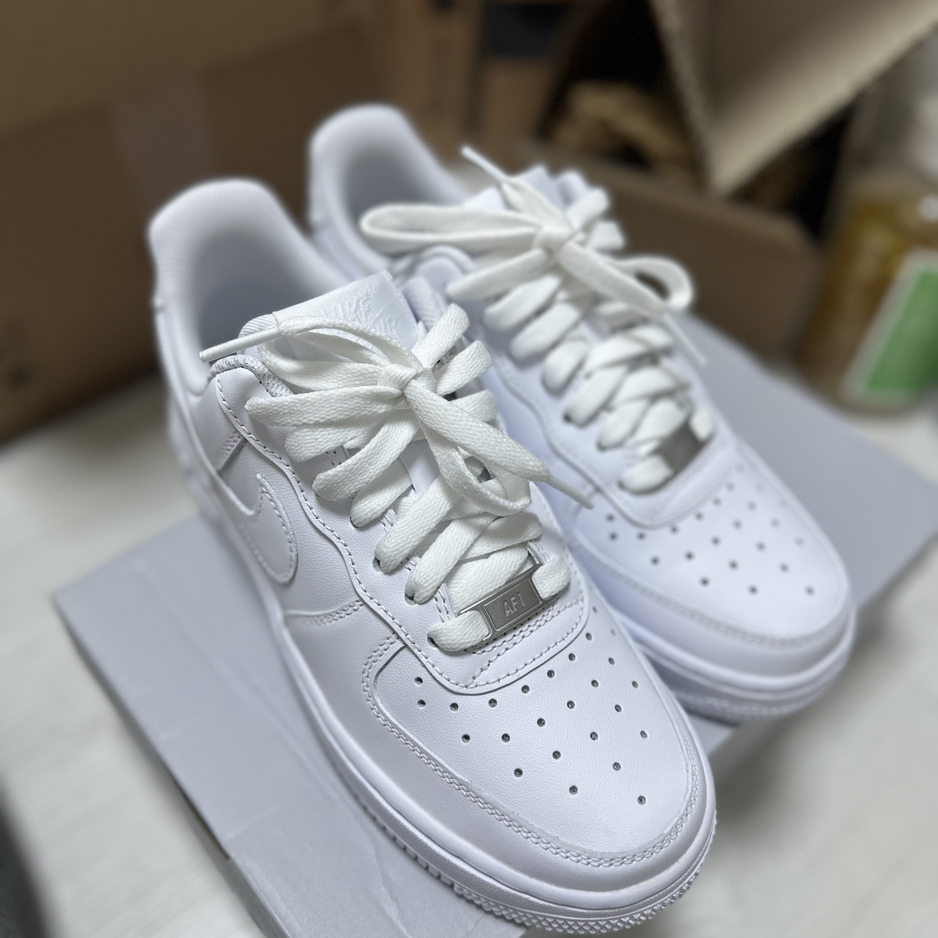 (W) Nike Air Force 1 '07 Low White 착용 스타일