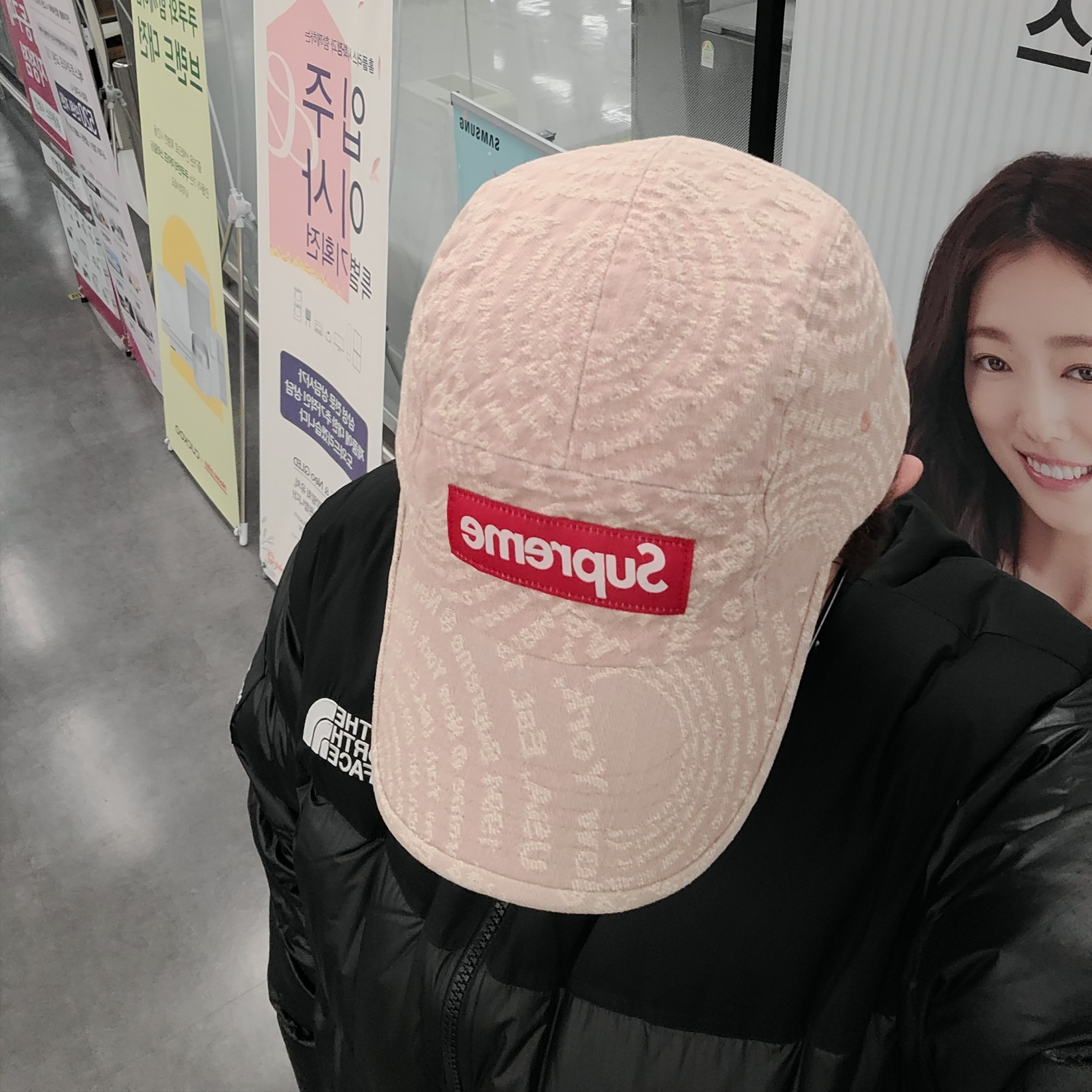 Supreme Circles Jacquard Denim Camp Cap Brown - 21FW 착용 스타일 - 1