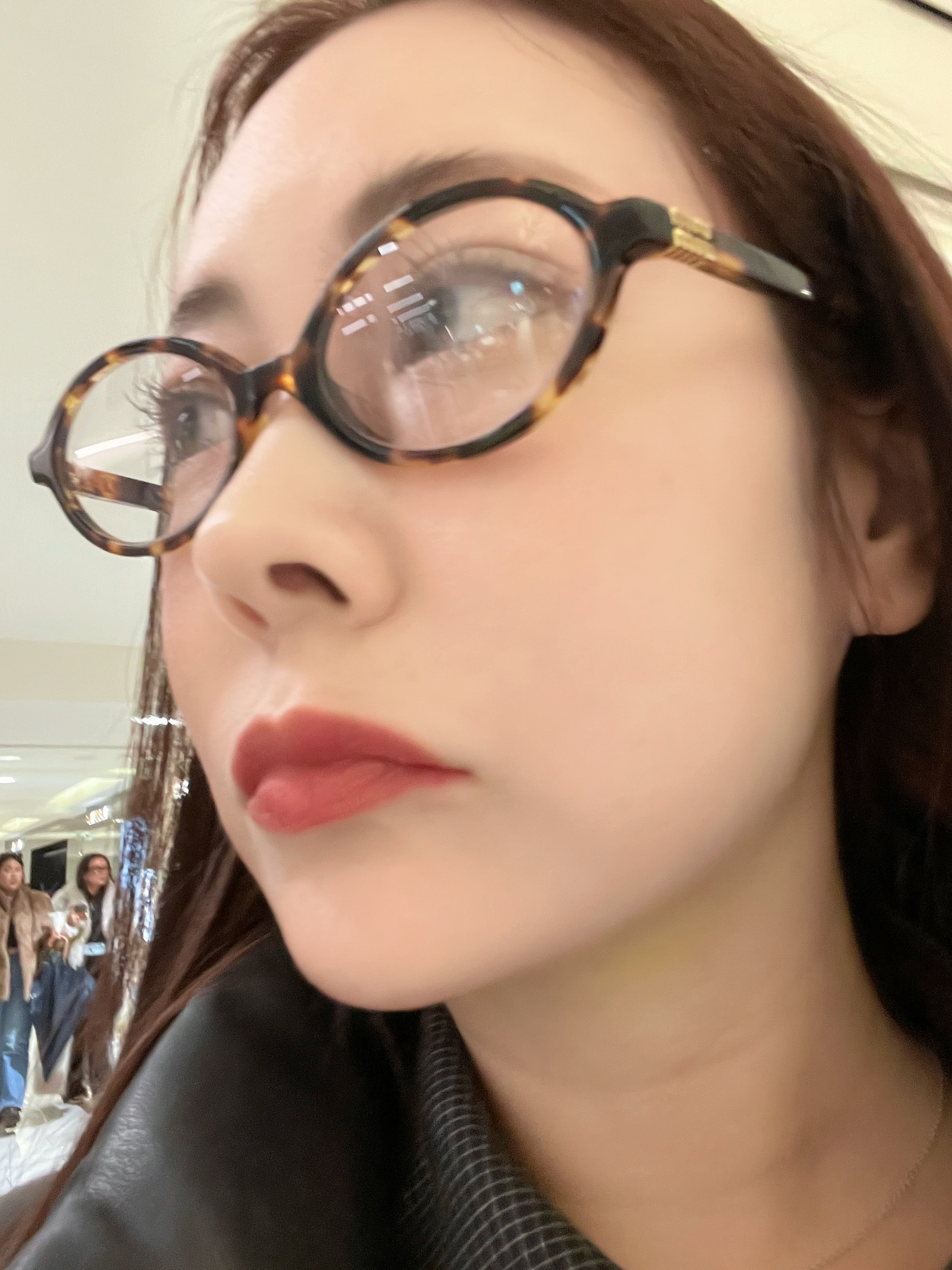 (W) Miu Miu Regard Sunglasses Blue Lenses Honey Tortoiseshell Acetate Standard fit 착용 스타일