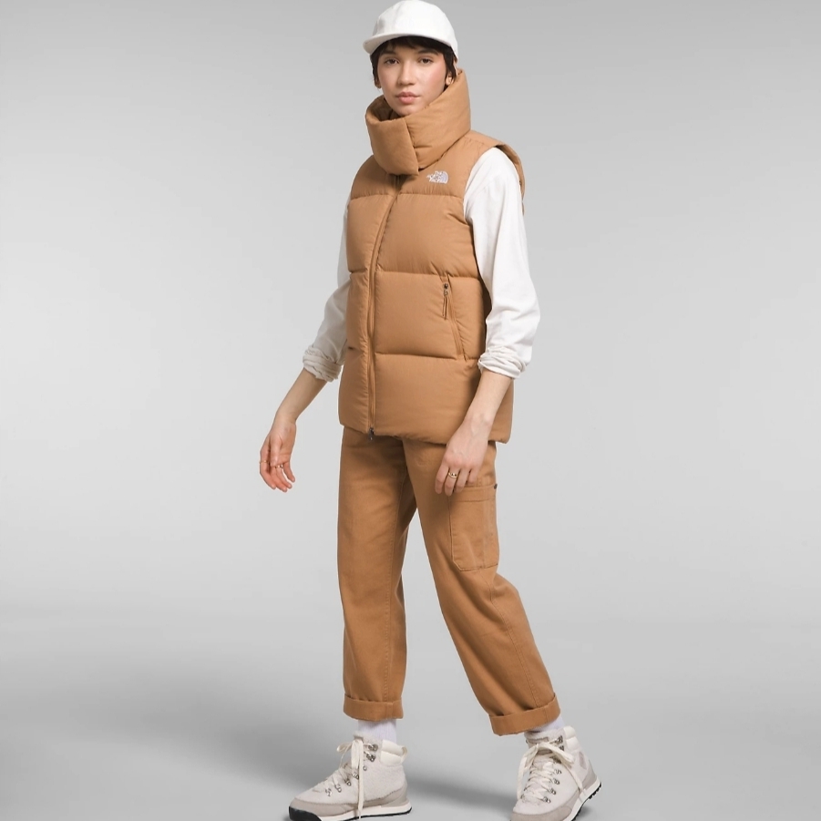 (W) The North Face Glacier Basin Vest Almond Butter 착용 스타일 - 2