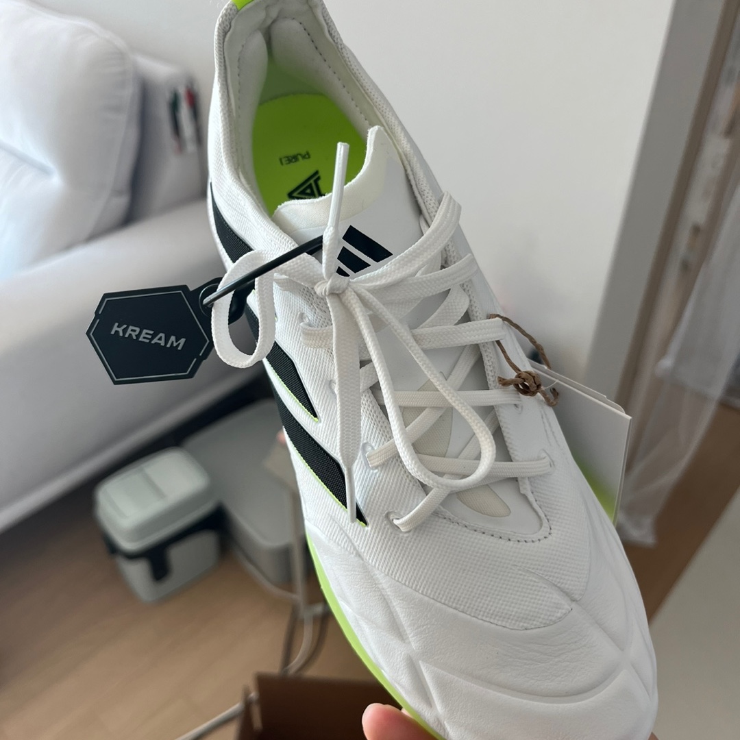 Adidas Copa Pure II.1 TF Cloud White Lucid Lemon 착용 스타일