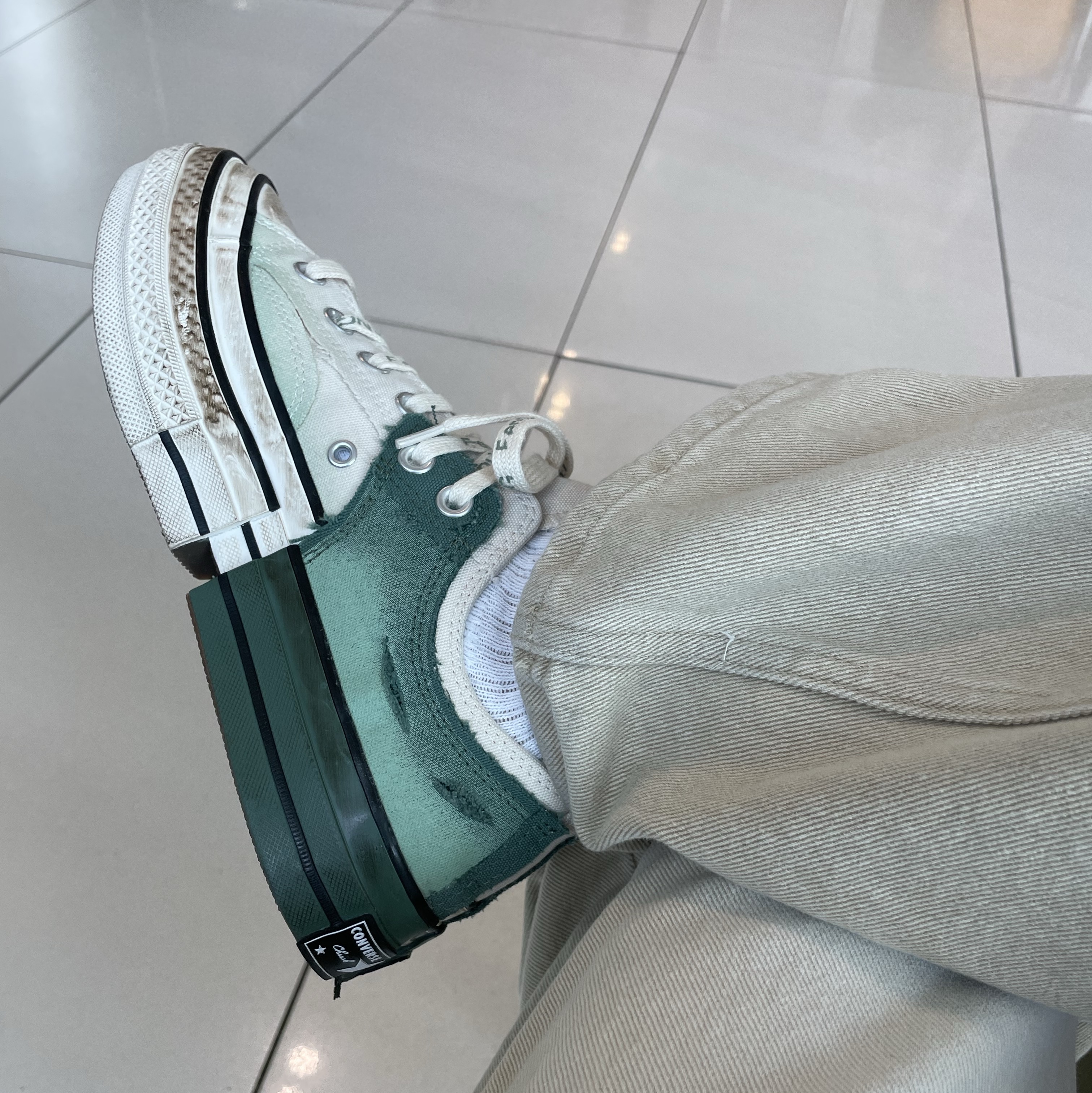 Converse x Feng Chen Wang Chuck 70 Ox 2-in-1 Myrtle 착용 스타일