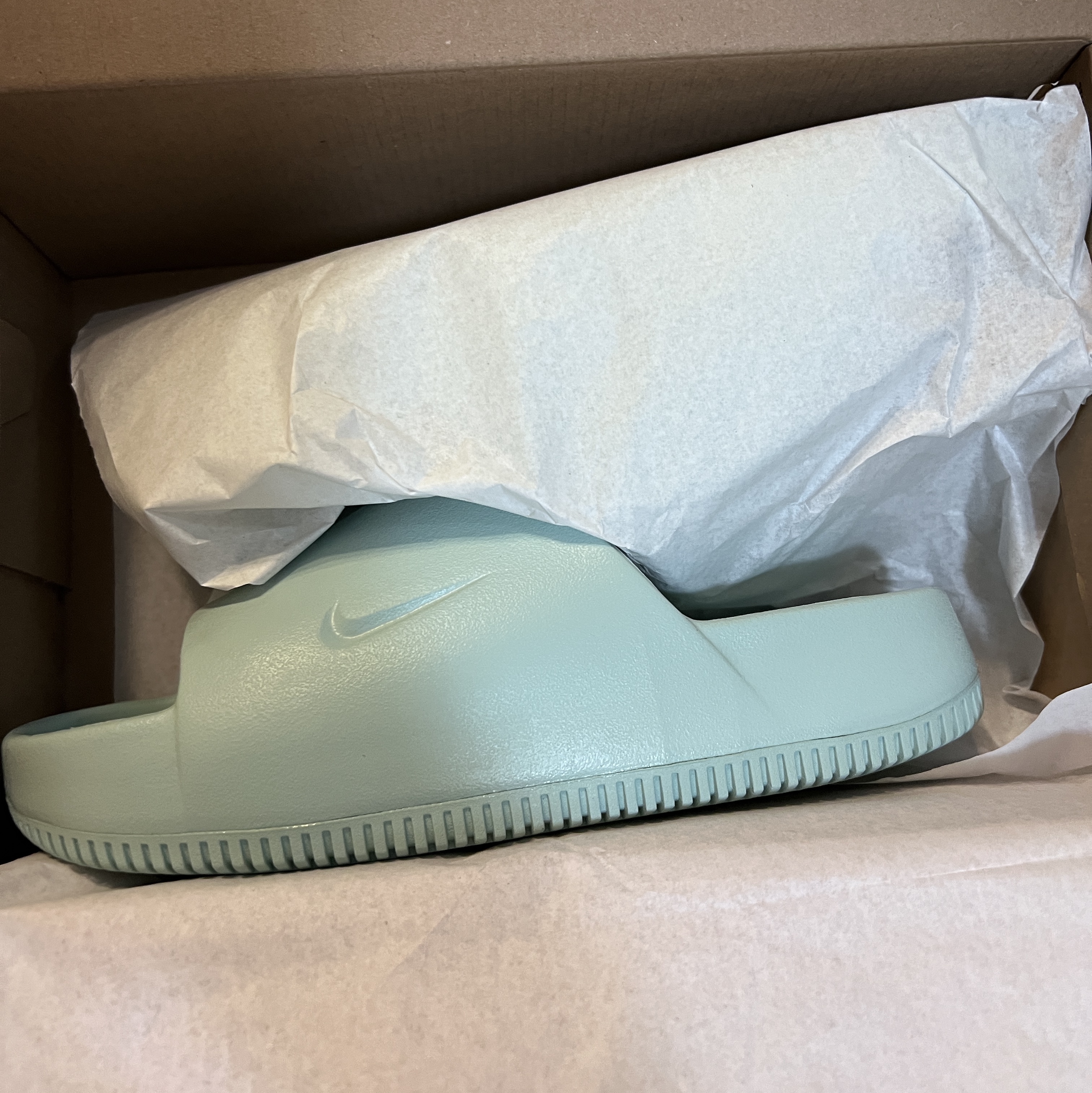 (W) Nike Calm Slide Jade Ice 착용 스타일