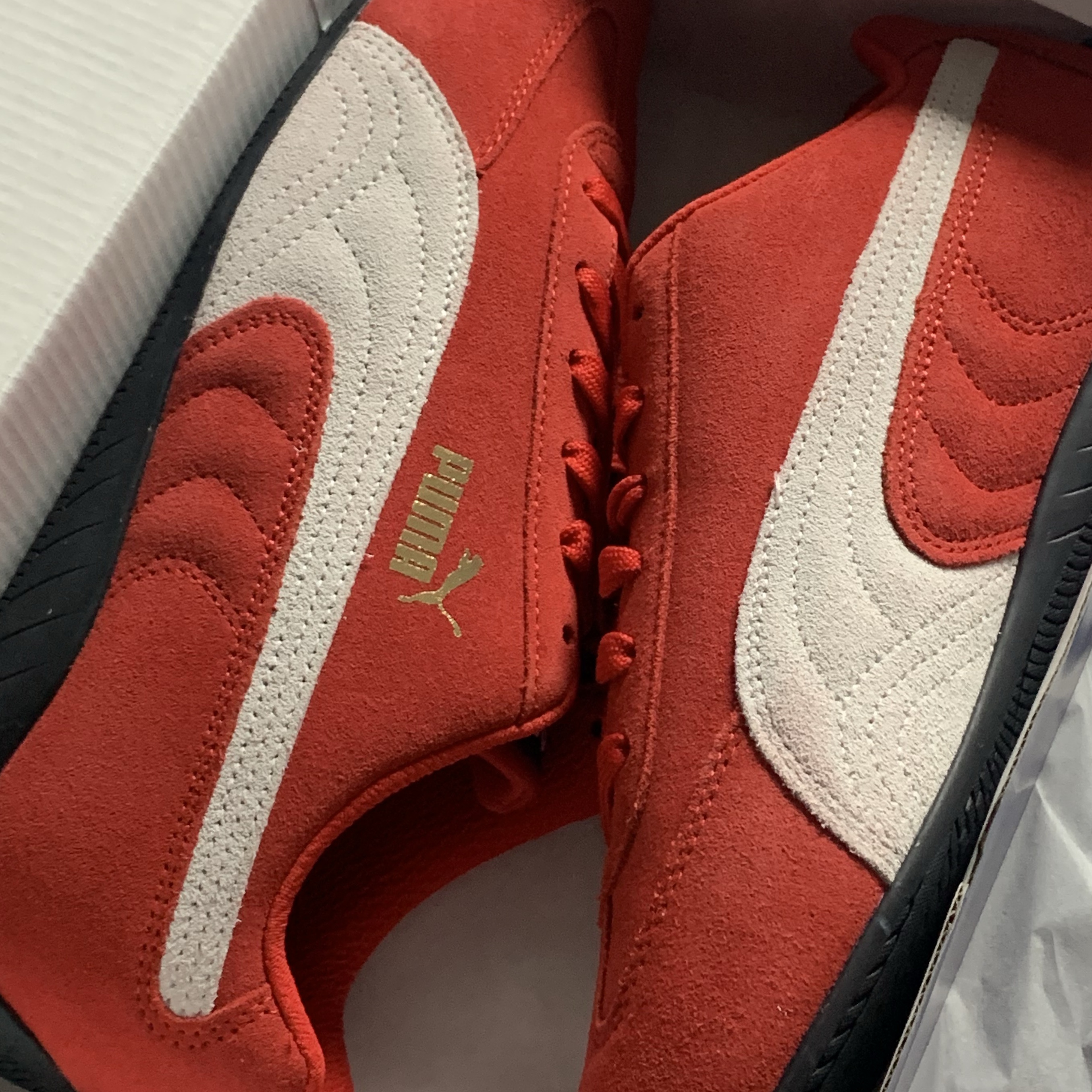 Puma Speedcat OG Sparco Ribbon Red White 착용 스타일 - 2