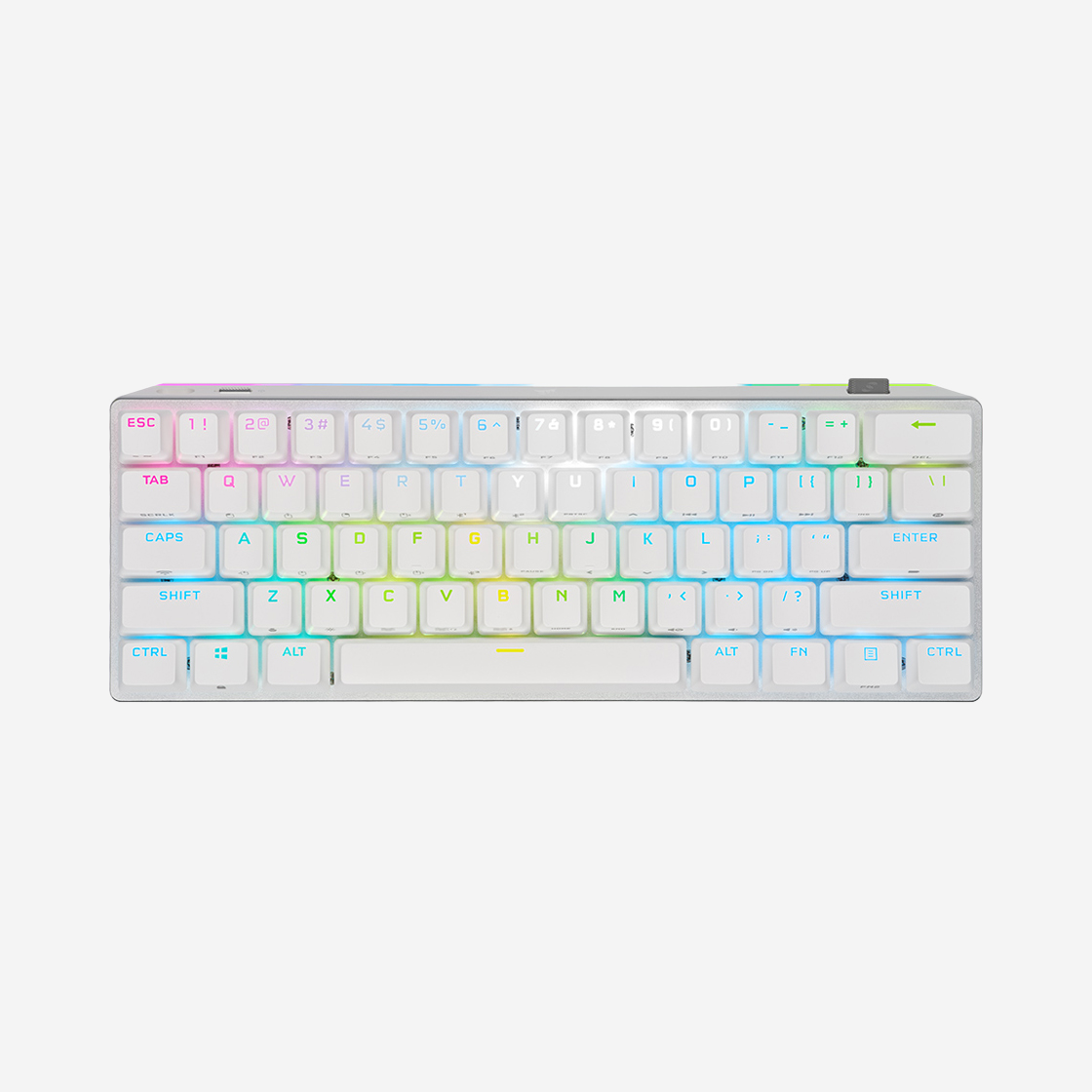 커세어 K70 RGB 프로 PBT 미니 핫스왑 무선 게이밍 기계식 적축 키보드 레드 화이트 (영문)(Corsair K70 RGB Pro PBT Mini Hot Swap Wireless Gaming Mechanical Keyboard Red White (English))