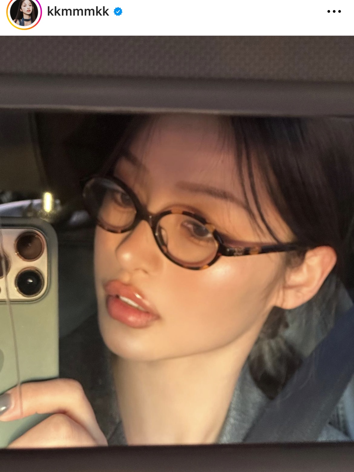 (W) Miu Miu Regard Sunglasses Blue Lenses Honey Tortoiseshell Acetate Standard fit 착용 스타일 - 2