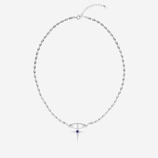 TEETH-N044 Teeth Logo Jewel Choker Amethyst
