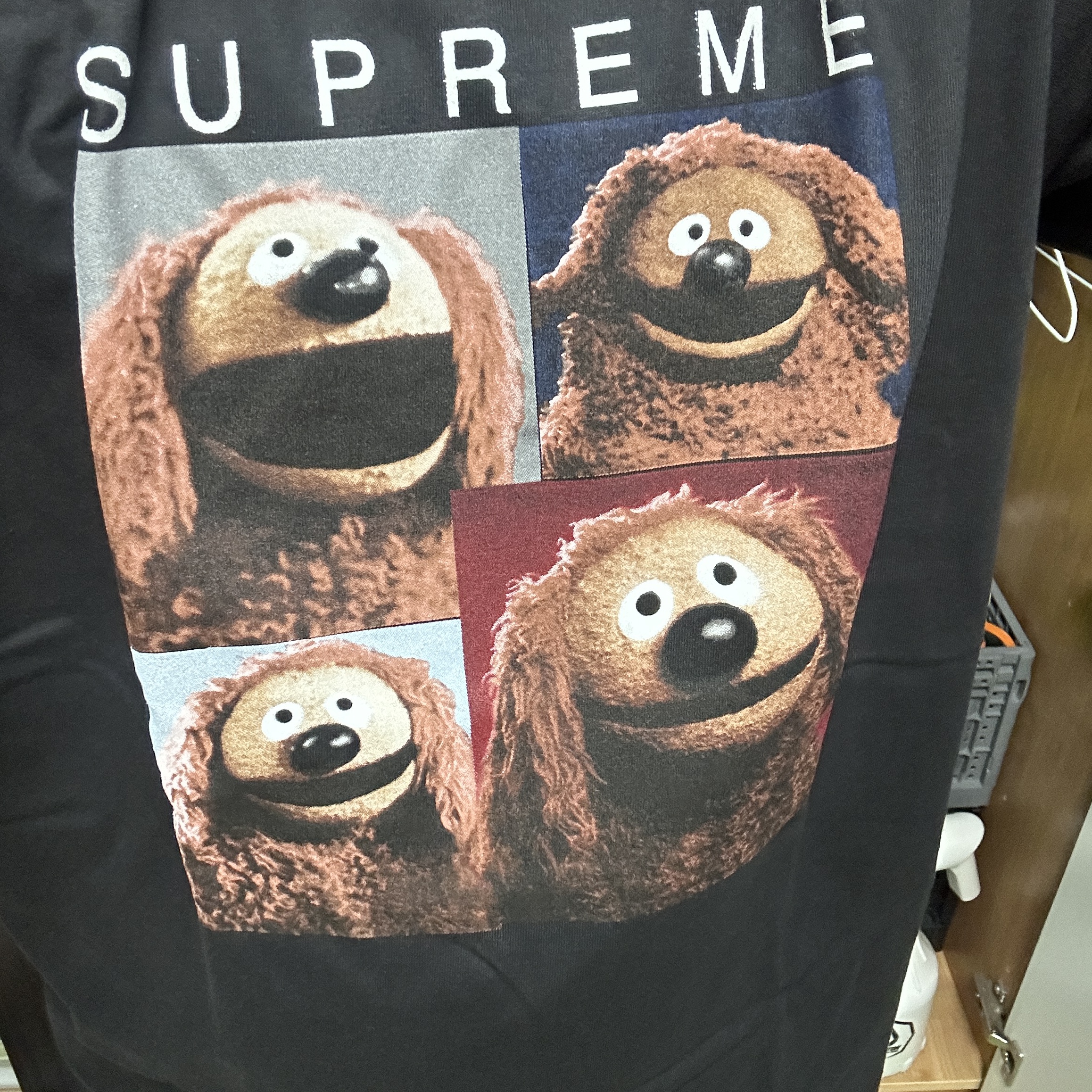 Supreme Rowlf T-Shirt Black - 24SS 착용 스타일