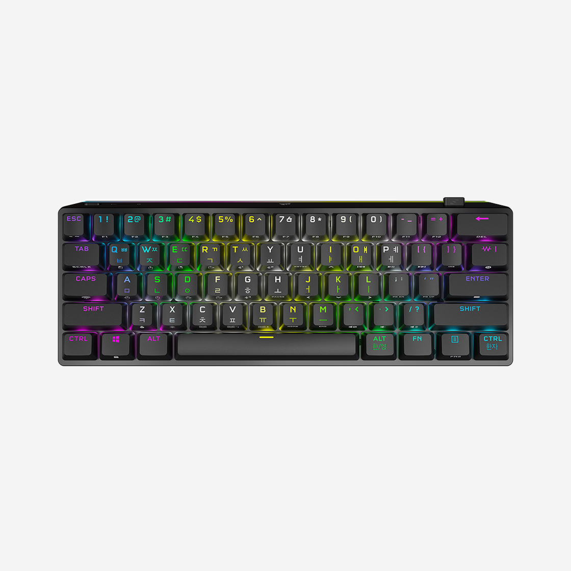 커세어 K70 RGB 프로 PBT 미니 핫스왑 무선 게이밍 기계식 적축 키보드 저소음(Corsair K70 RGB Pro PBT Mini Hot Swap Wireless Gaming Mechanical Keyboard Silent)