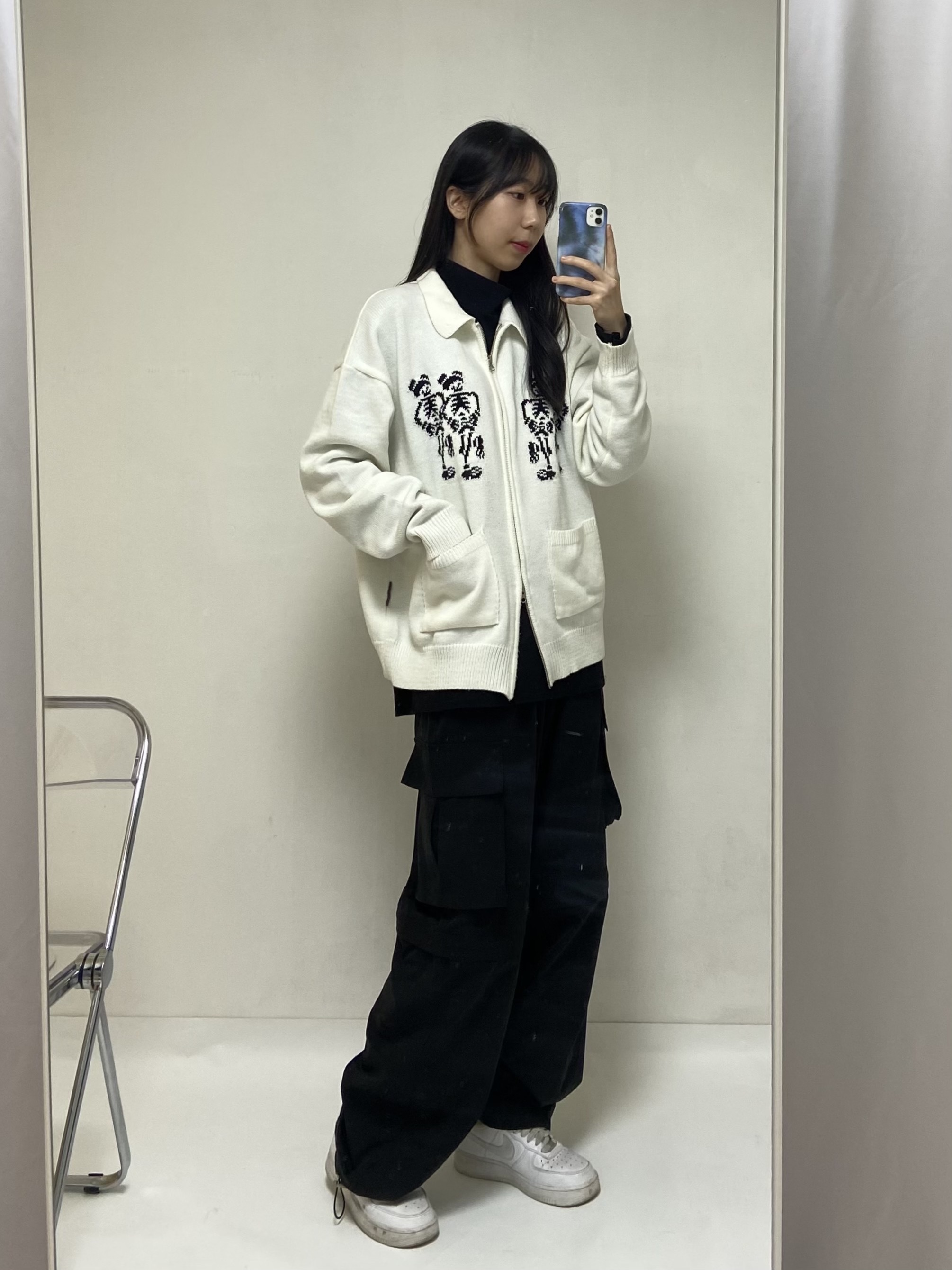 (W) Nike Air Force 1 '07 Low White 착용 스타일 - 1