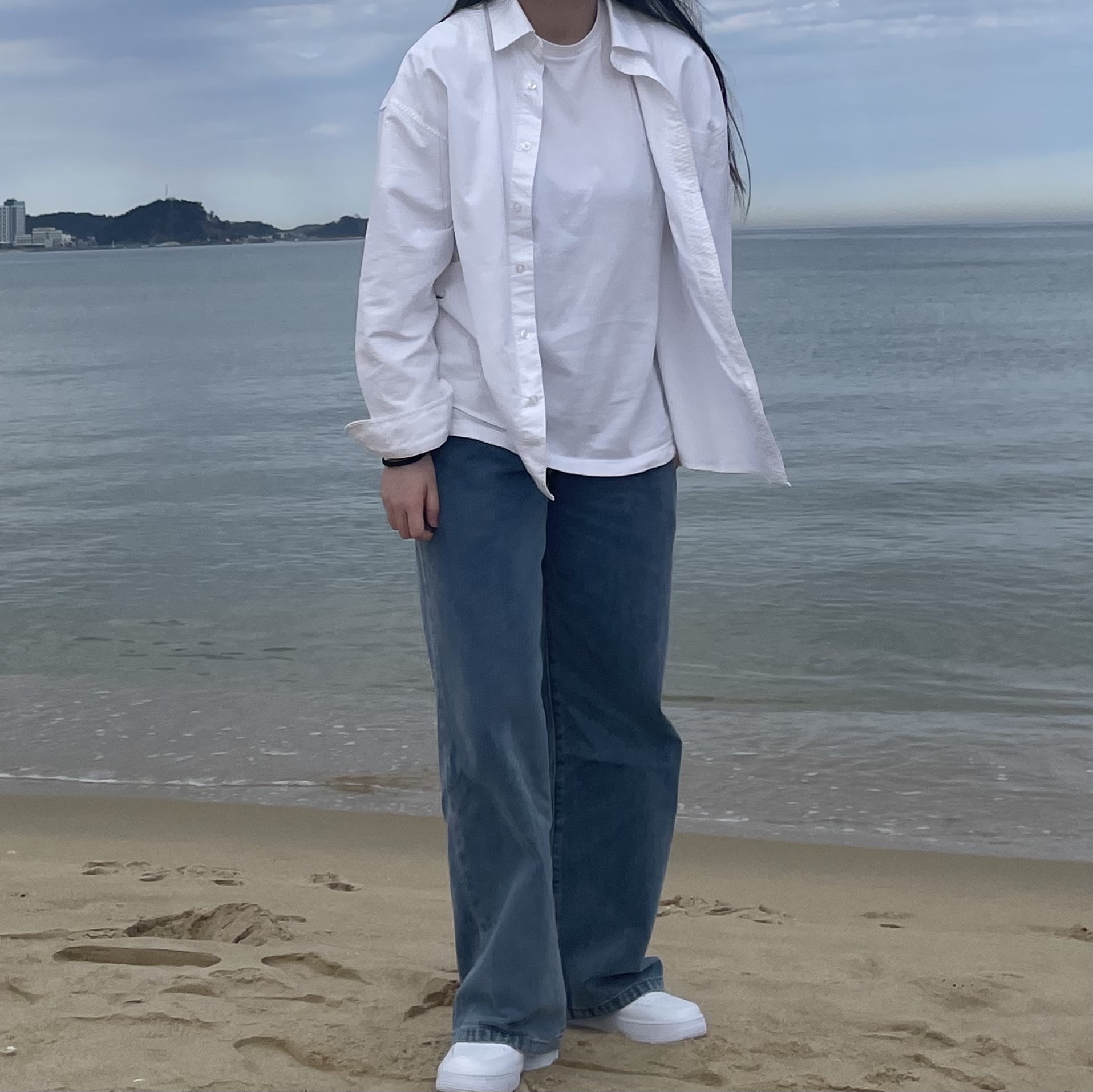 (W) Nike Air Force 1 '07 Low White 착용 스타일