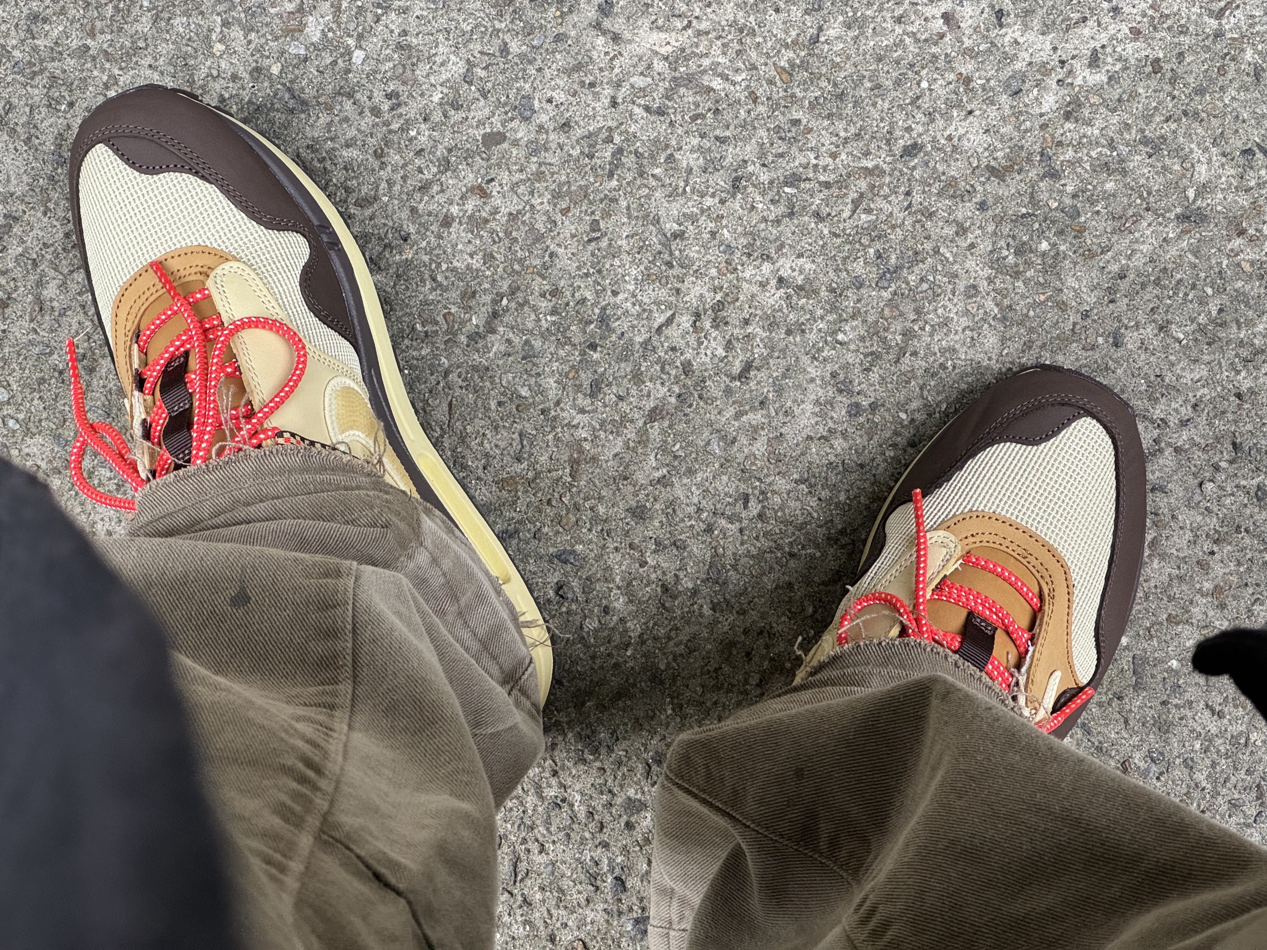 Nike x Travis Scott Air Max 1 Cact.us Brown 착용 스타일