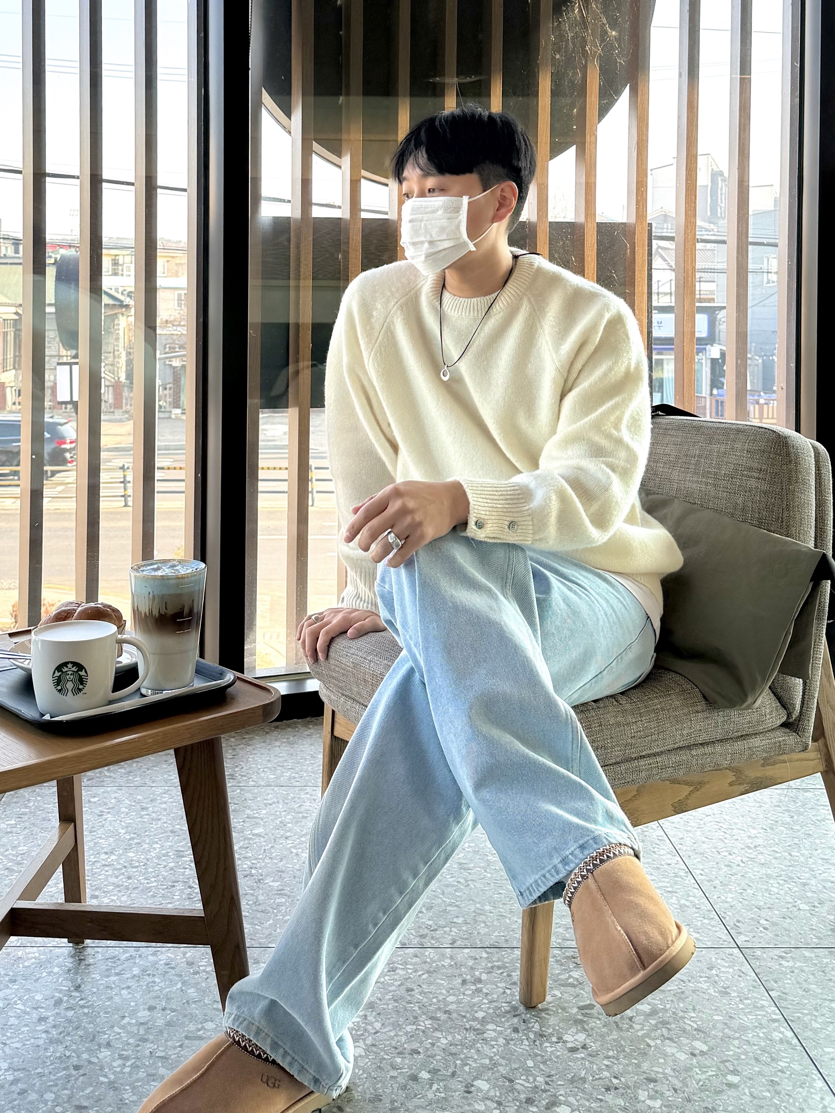 UGG Tasman Slipper Chestnut 착용 스타일 - 1