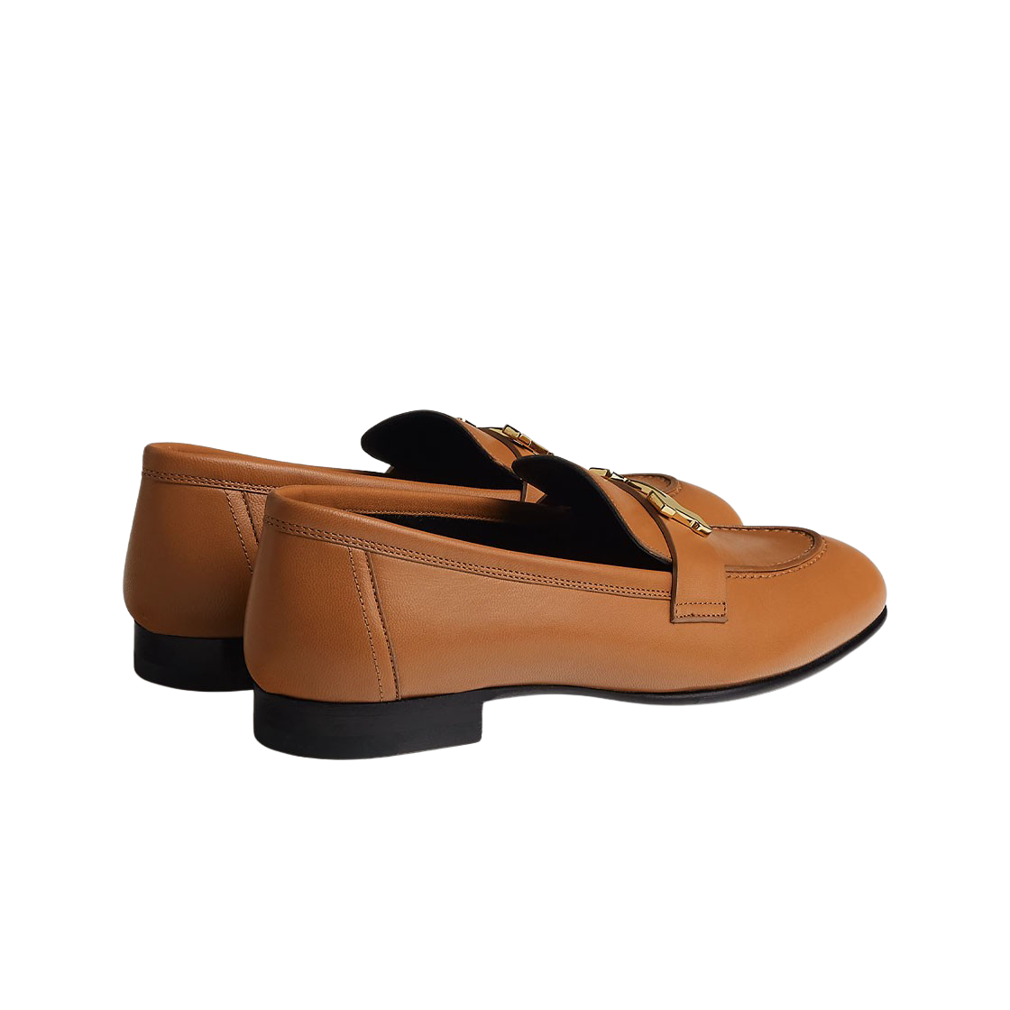 (W) 에르메스 파리 로퍼 고트스킨 & 페르마브라스 하드웨어 나뛰렐((W) Hermes Paris Loafers Goatskin & Permabrass Naturel) - 2