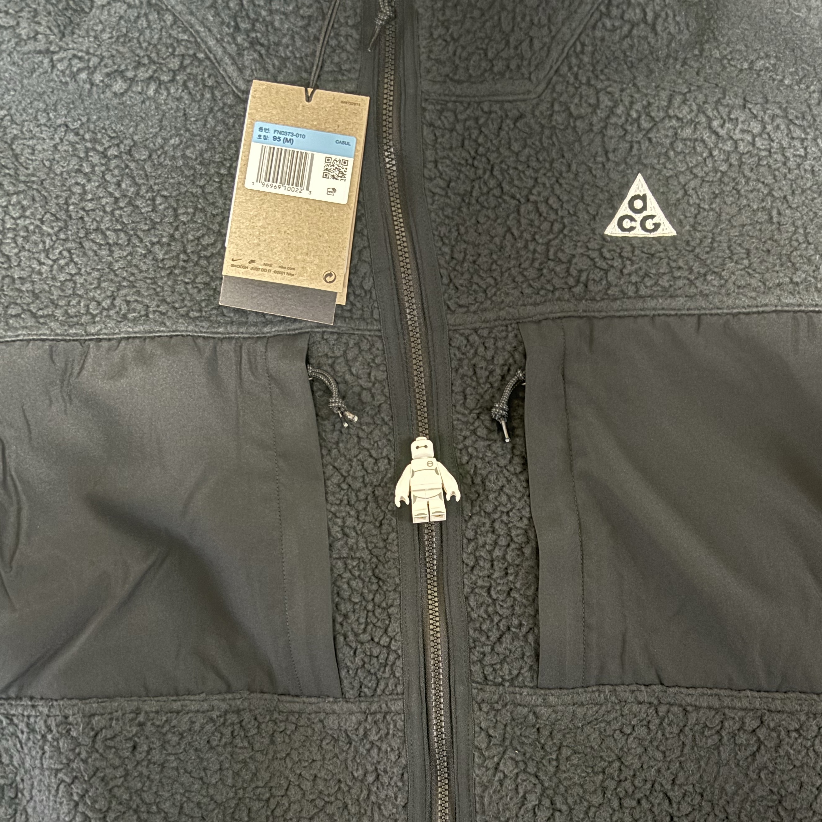 Nike ACG Arctic Wolf Full Zip Top Black Anthracite - Asia 착용 스타일