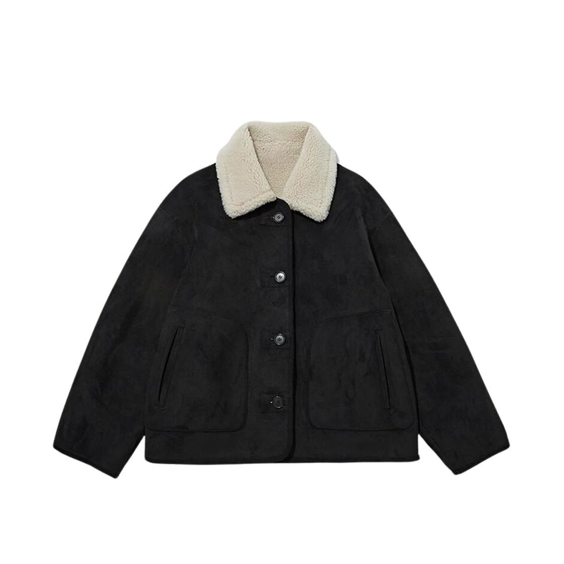 (W) Dunst Reversible Shearling Jacket Black 상세 이미지 1