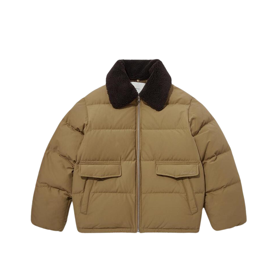 Dunst Detachable Shearling Collared Down Jacket Camel Brown 상세 이미지 1