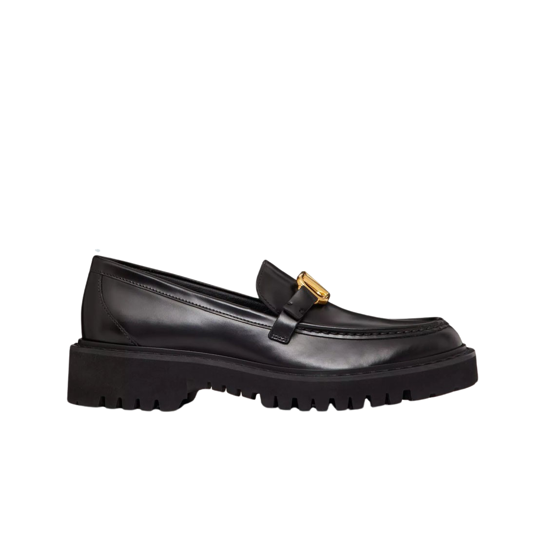 S0EU0BEK0NO Valentino Vlogo Signature Calfskin Loafer Black - 대표 이미지 #1