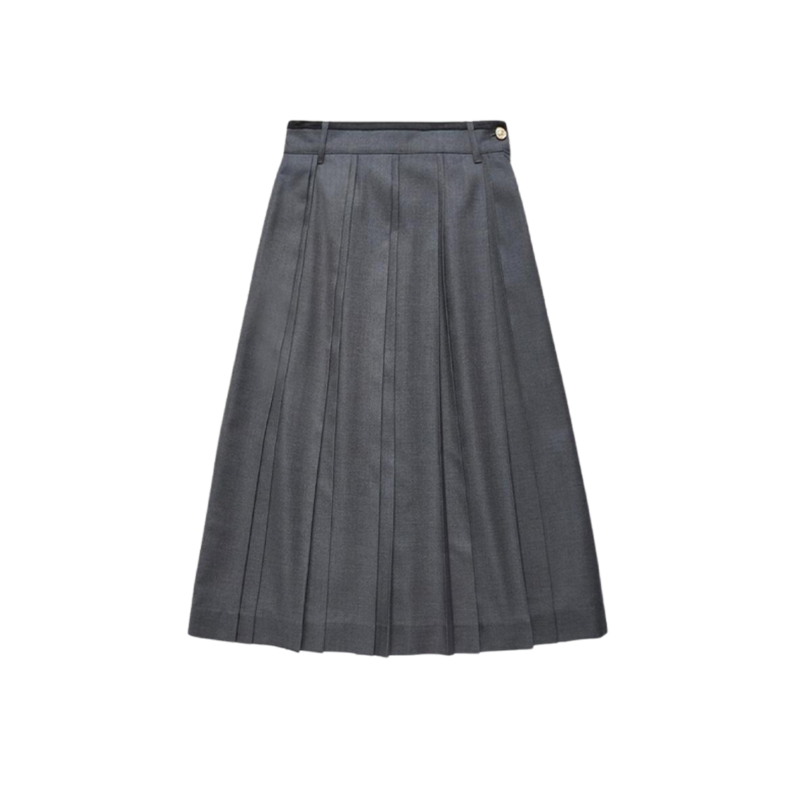 (W) Dunst Double Pleats Skirt Charcoal Grey 상세 이미지 1