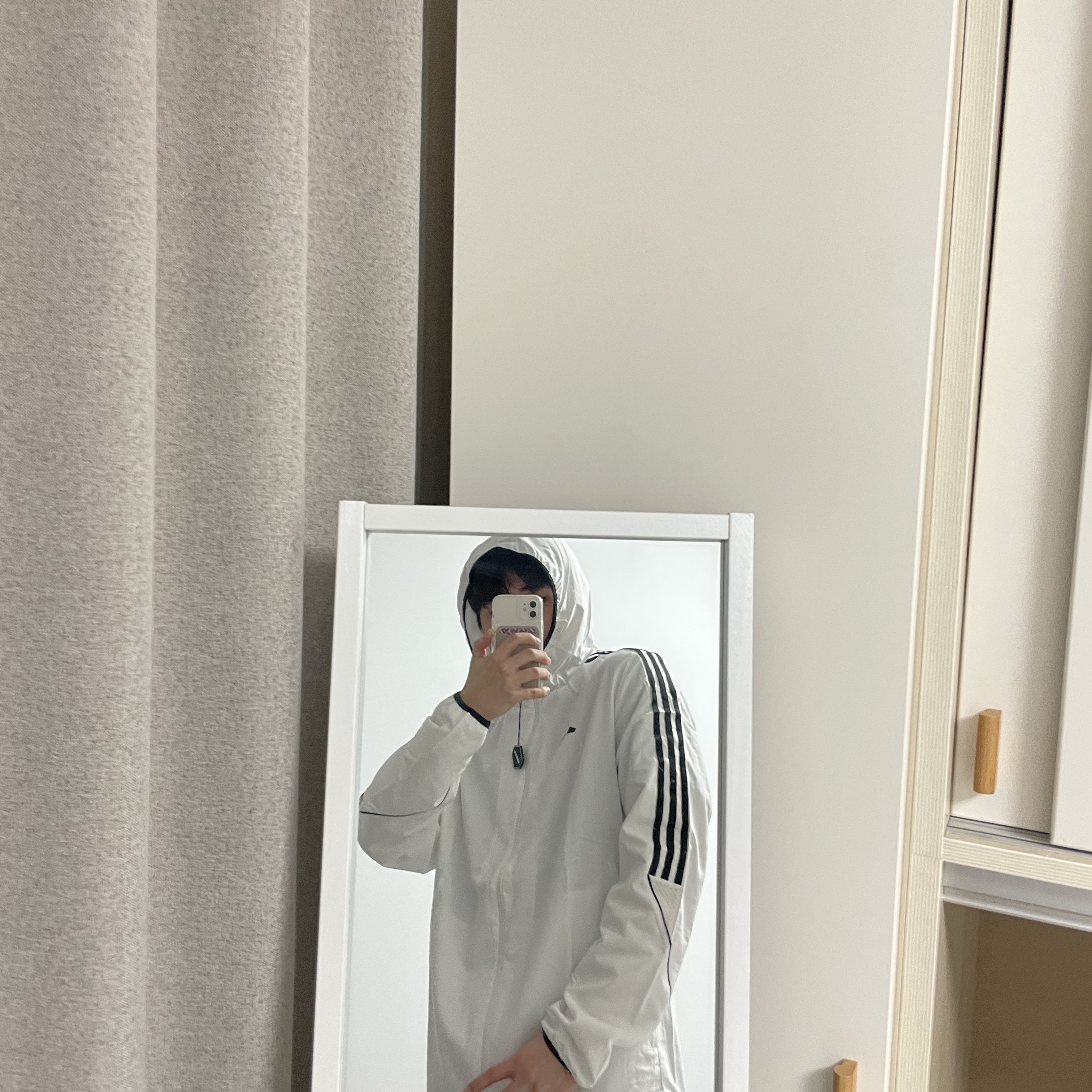 Adidas Tiro 23 League Windbreaker Jacket White - KR Sizing 착용 스타일