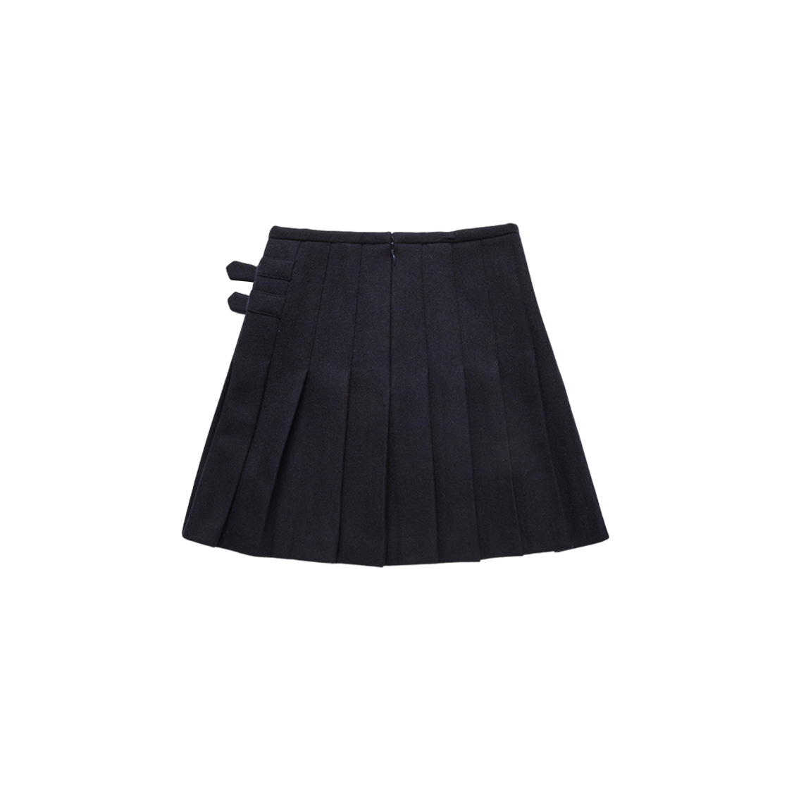 (W) Dunst Buckle Pleats Mini Skirt Solid Navy 상세 이미지 2