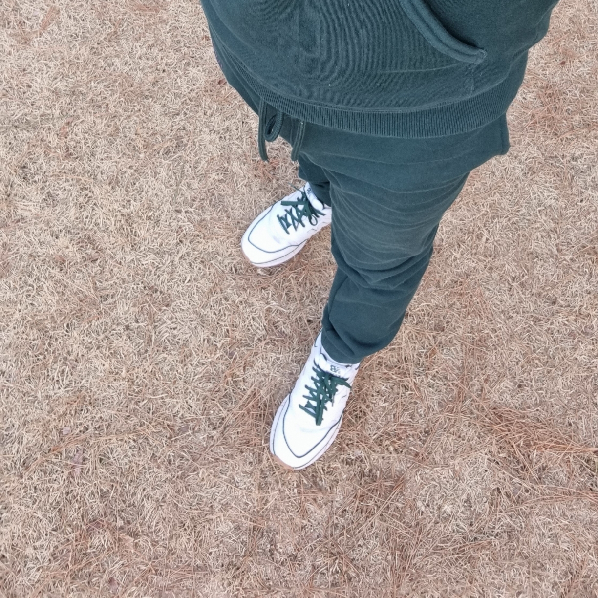 New Balance x Malbon 997 Golf White Green 착용 스타일