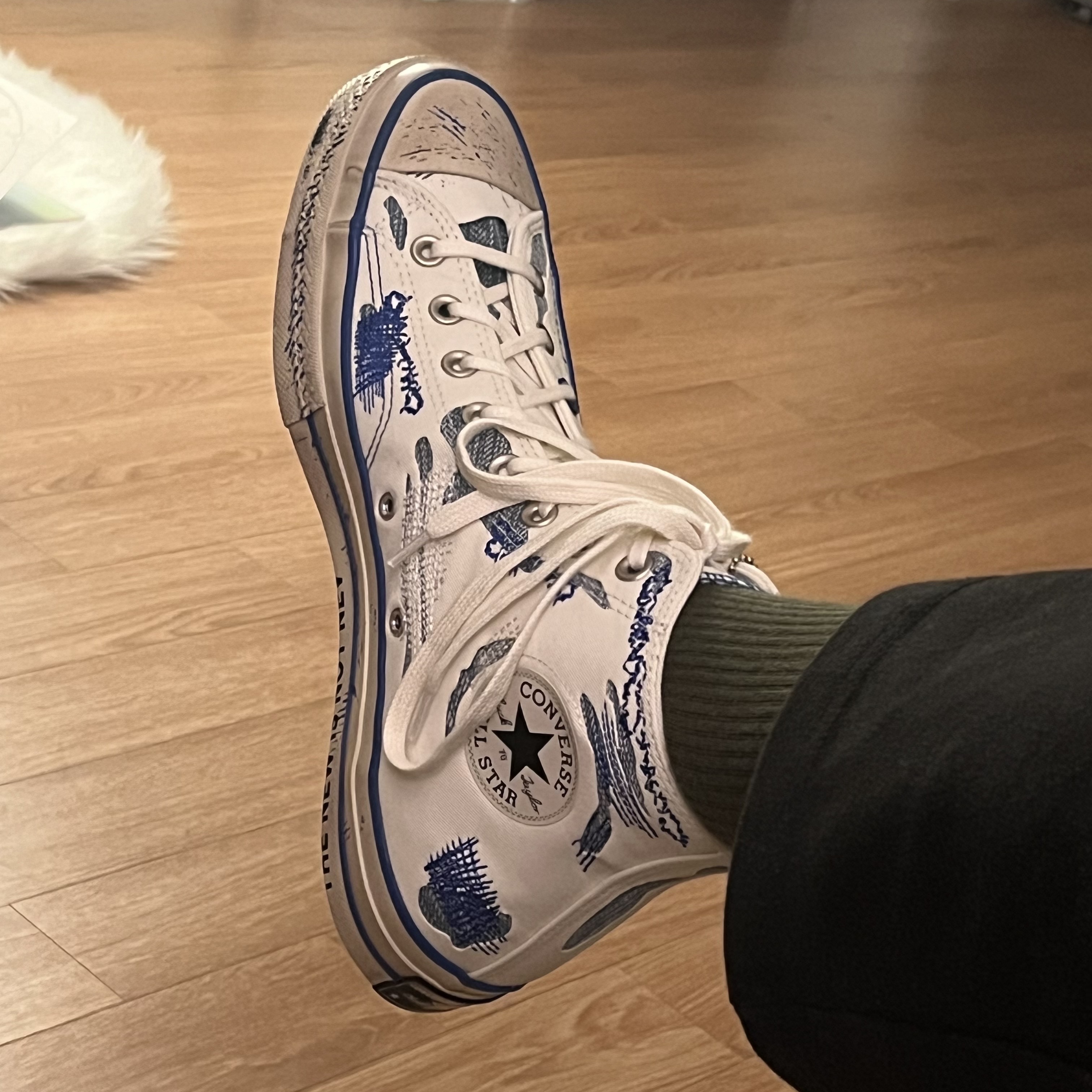 Converse x Ader Error Chuck 70 High White 착용 스타일