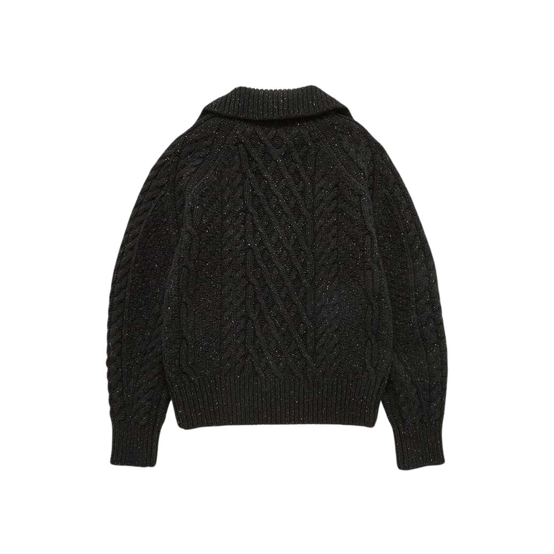 Dunst Fisherman Knit Cardigan Black 상세 이미지 2