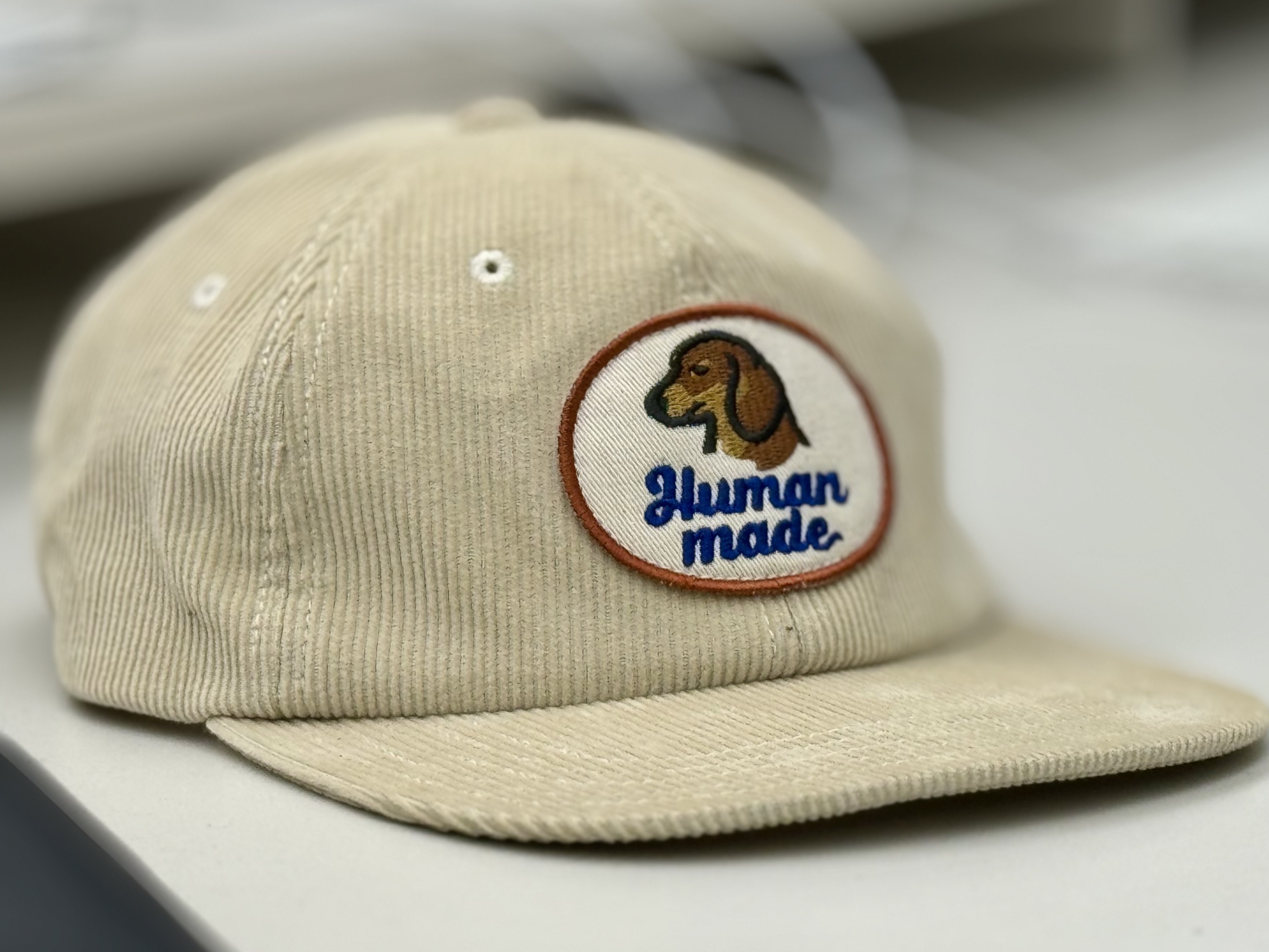 Human Made 6 Panel Corduroy Cap White 착용 스타일