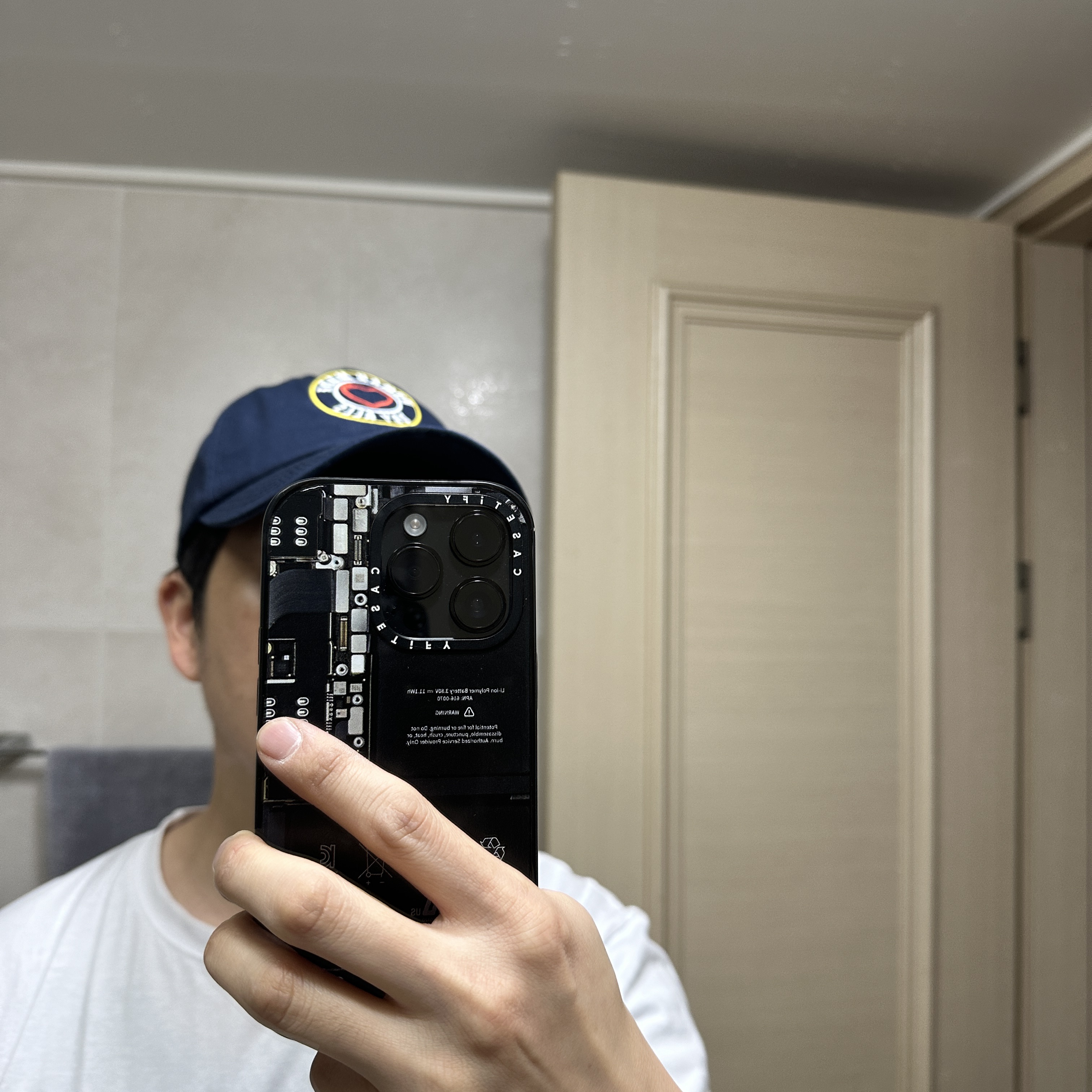 Human Made 6 Panel Twill Cap #2 Navy 착용 스타일 - 2