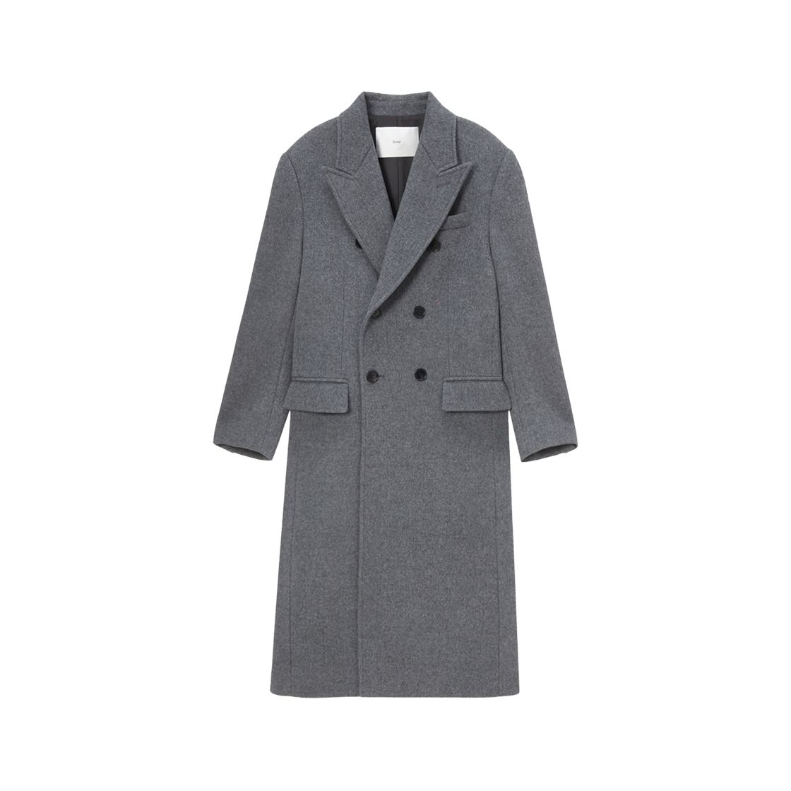 Dunst Tailored Double-Breasted Wool Coat Melange Grey 상세 이미지 1