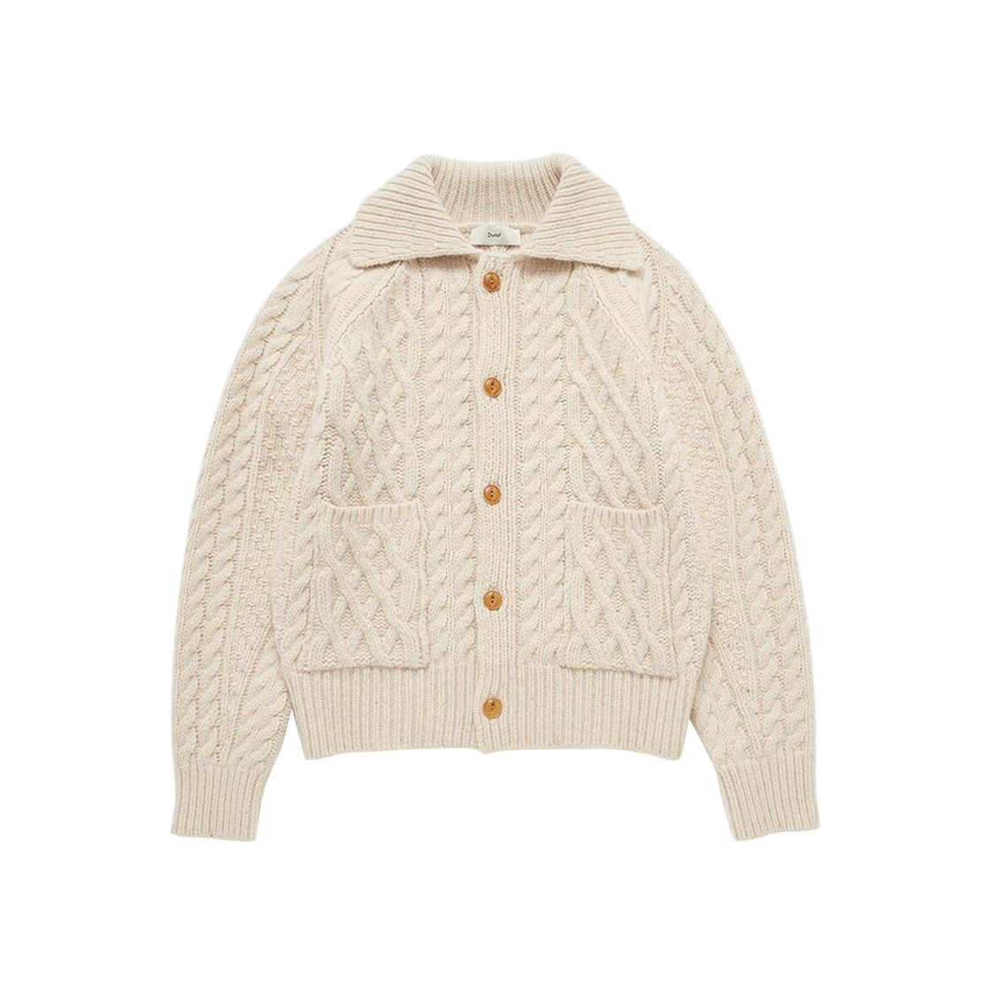 Dunst Fisherman Knit Cardigan Soft Cream 상세 이미지 1