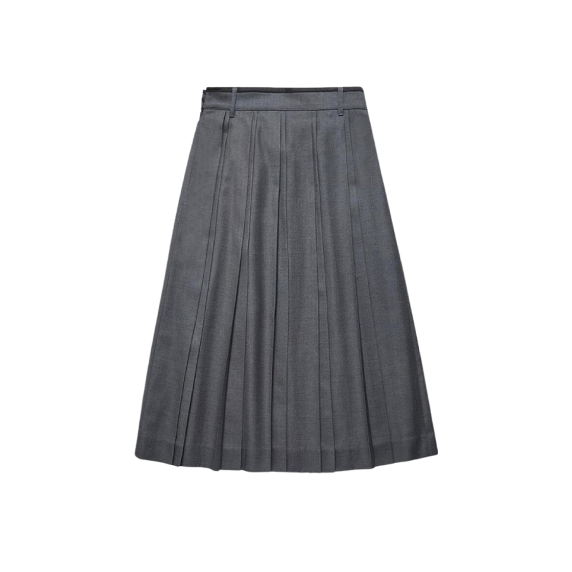 (W) Dunst Double Pleats Skirt Charcoal Grey 상세 이미지 2