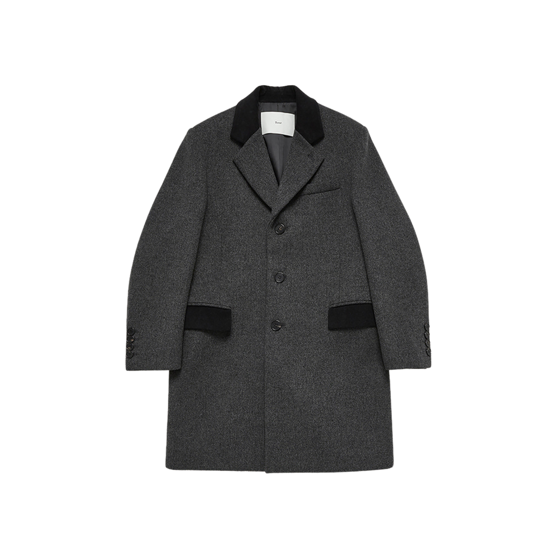 Dunst Essential Wool Single Coat Melange Grey 상세 이미지 1