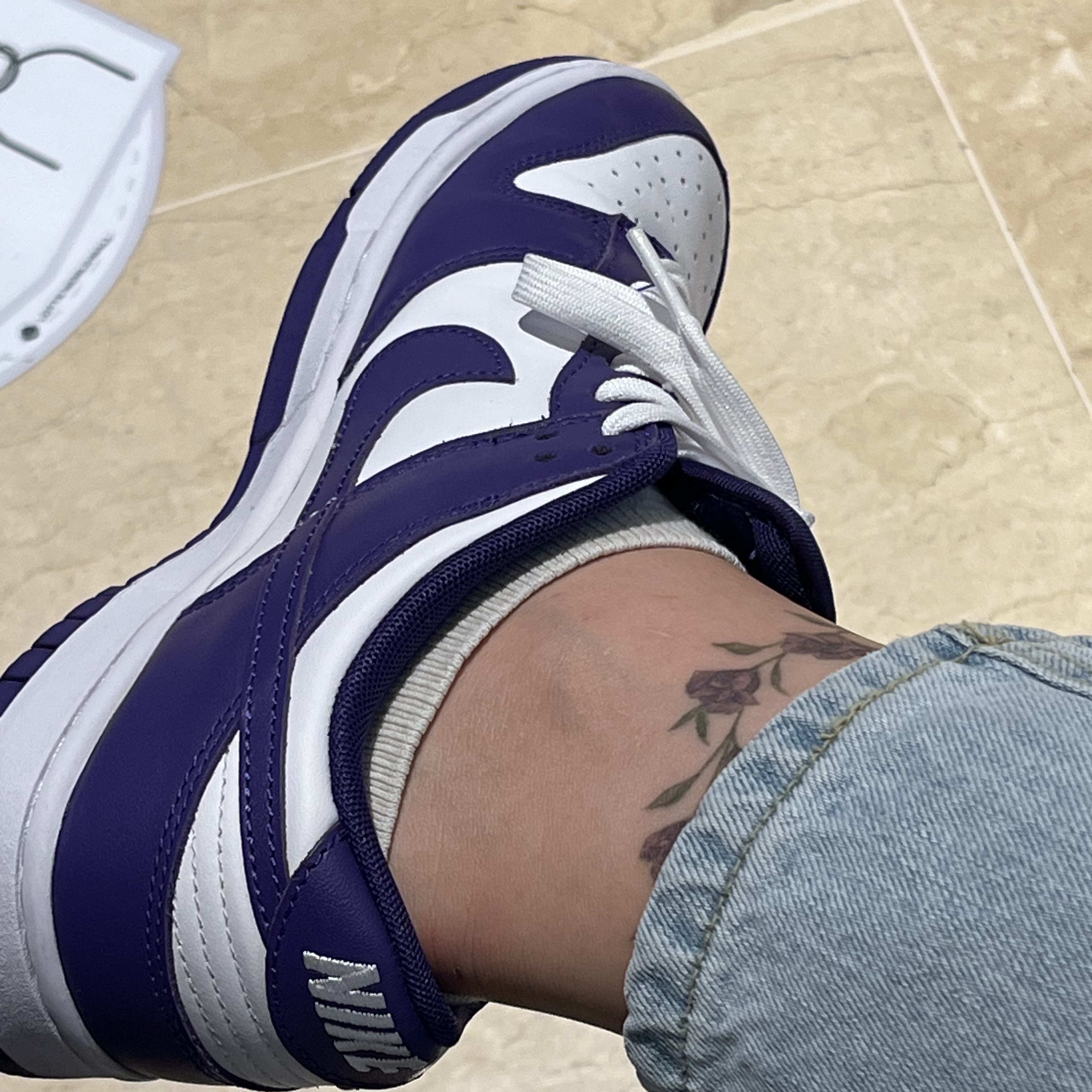 Nike Dunk Low Retro Championship Court Purple 착용 스타일